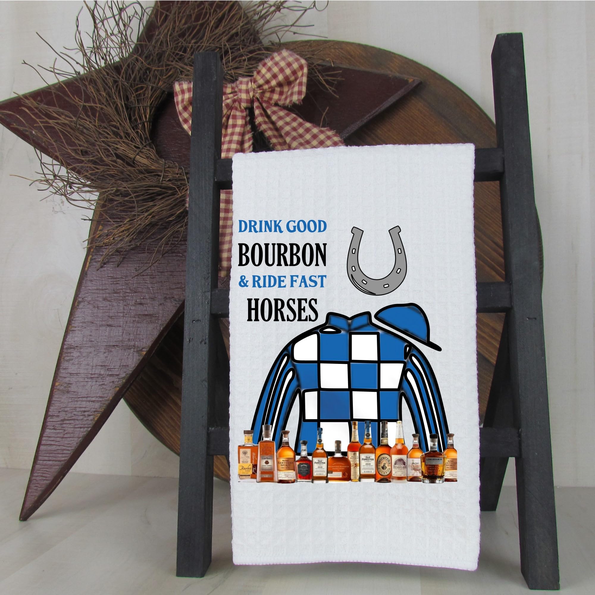 Premium Coffee Bar Towel - Absorbent Kitchen & Dish Towel Set - Ideal Housewarming Gift for Dad, Friends & Bourbon Lovers - Perfect for Home Bar Decor, Coffee Shops & Country Kitchen Use