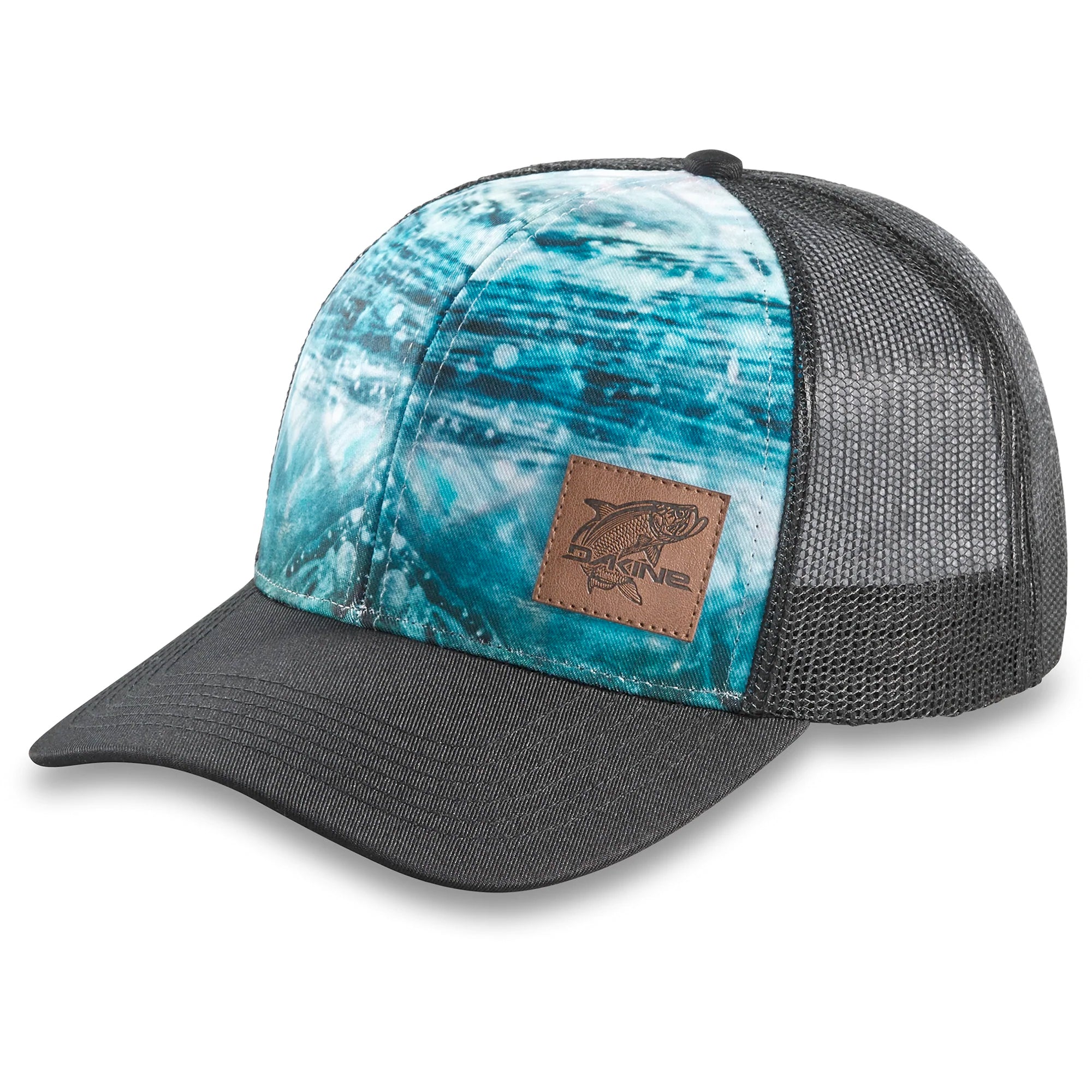 Dakine Crossing Curved Bill Trucker Hat - Adjustable Snapback Cap for Men & Women - Perfect for Fishing, Hiking, and Outdoor Adventures (Tarponography Design)