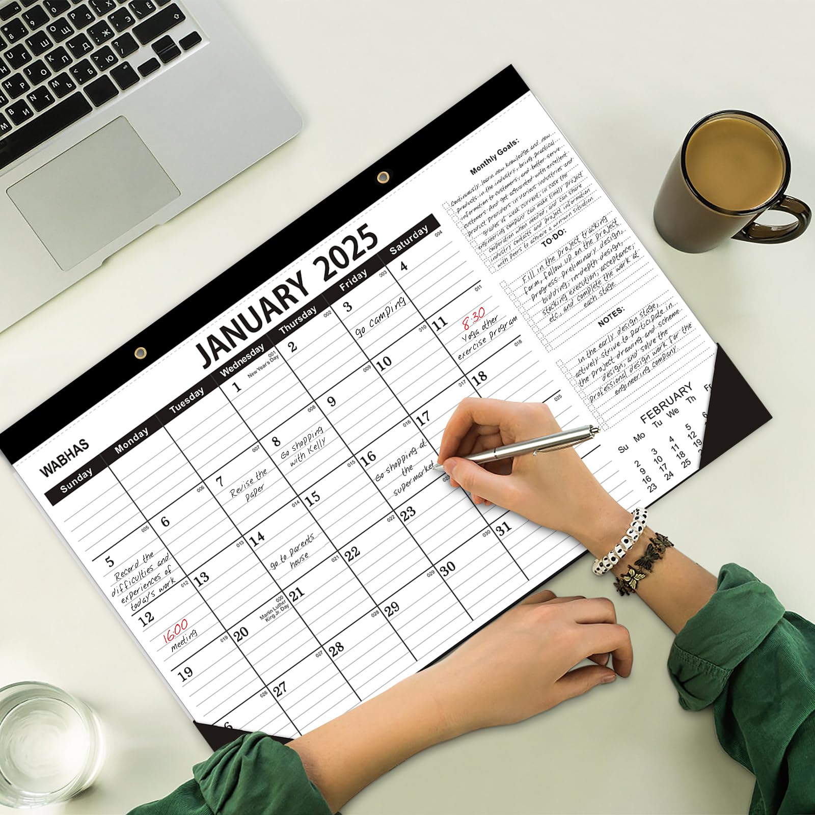 2025-2026 18-Month Desk Calendar (January 2025 - June 2026) | 12x17 Inch Academic & Office Planner | Perfect for School, Work, and Home Organization