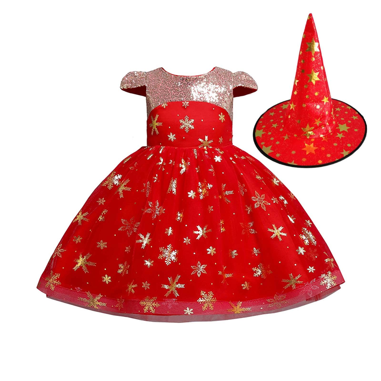 Witch Halloween Costume for Girls - Princess Tulle Gown with Hat | Kids Fancy Dress Up Outfit for Cosplay, Birthday & Halloween Parties | Perfect for Trick-or-Treating & Costume Contests