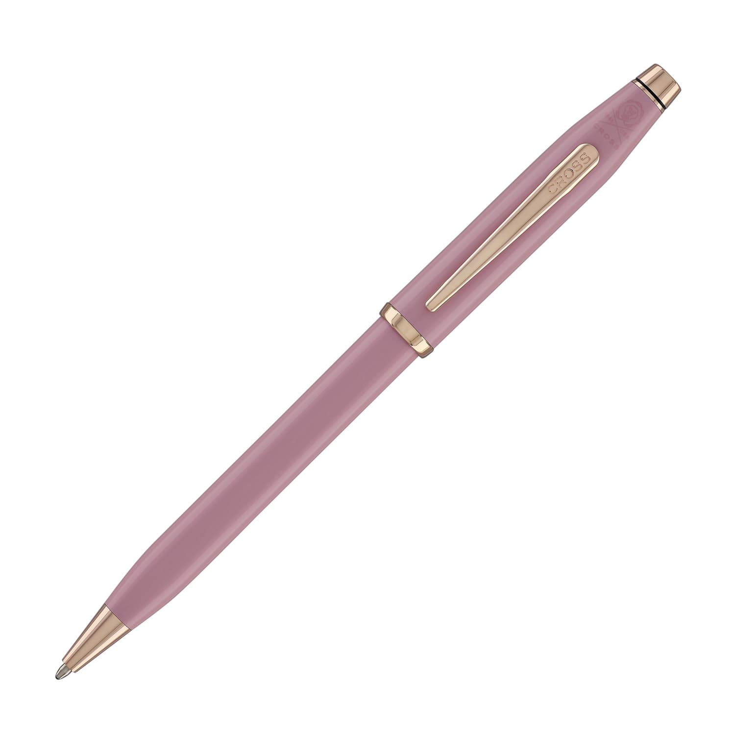 Cross Century II Ballpoint Pen - Smoky Pink Lacquer with Rose Gold Trim | Premium Writing Instrument for Office, Business & Gift Giving