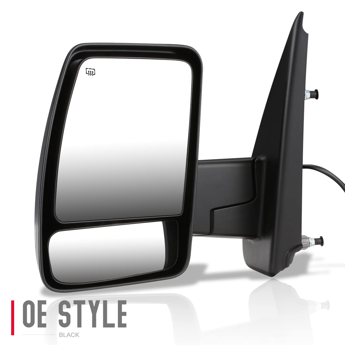 DNA Motoring OEM-MR-NI1320234 Heated Power Folding Side Mirror Replacement for 2012-2018 Nissan NV1500/NV2500/NV3500 - Left Driver Side, Perfect for Winter Driving & Enhanced Visibility