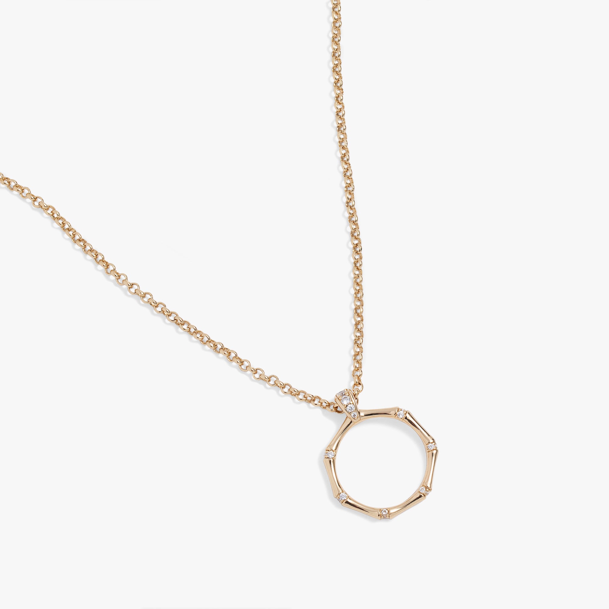 Natural Bamboo Pendant Necklace - Handcrafted Eco-Friendly Jewelry for Women - Perfect for Boho, Casual & Everyday Wear