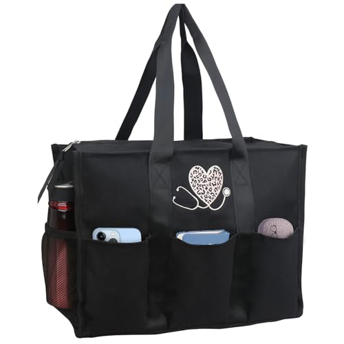 B23- Nurse Black With Leopard Embroidery