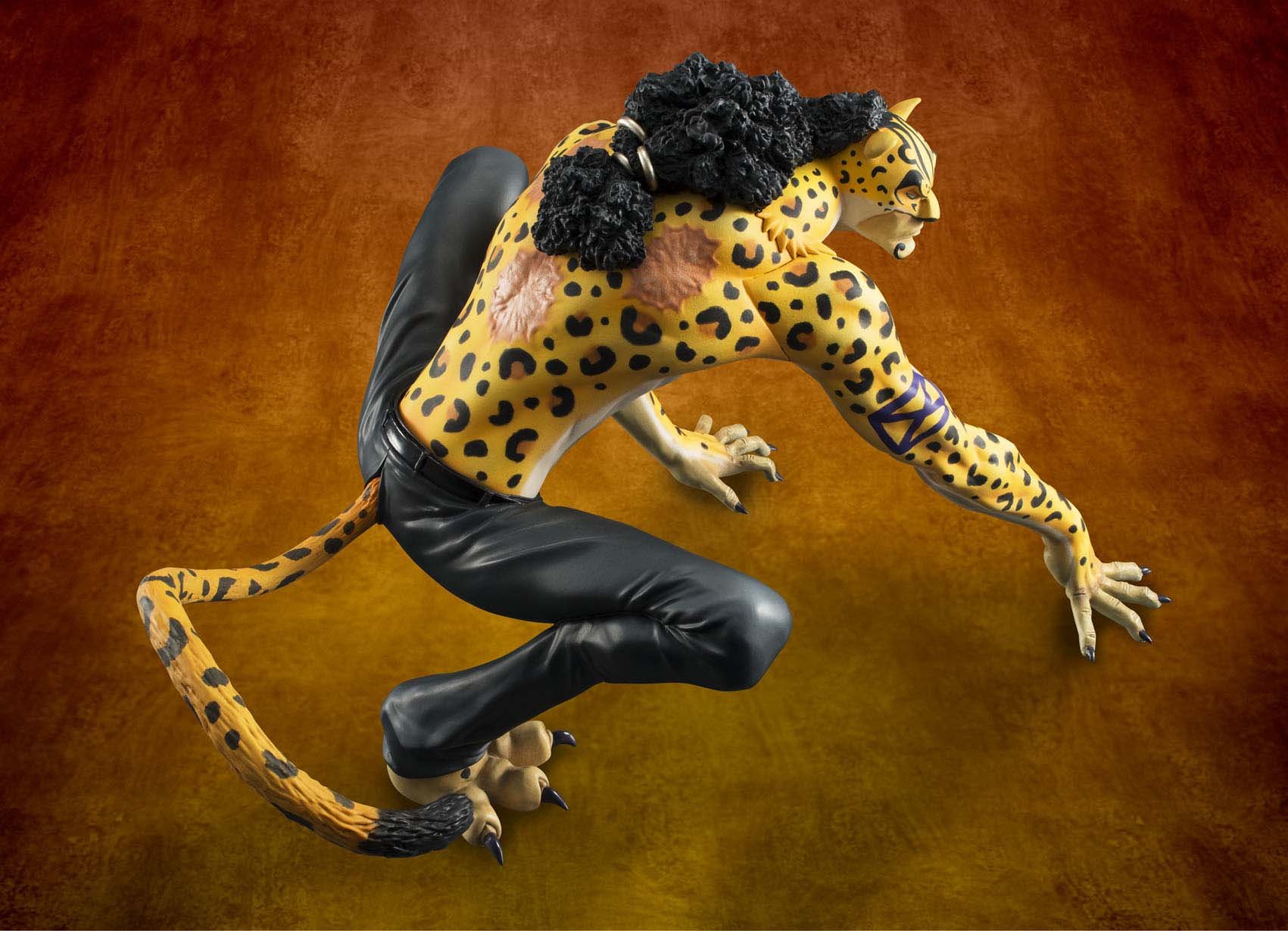 Megahouse One Piece P.O.P. Portrait of Pirates Leopard Version Rob Lucci PVC Figure - Premium Anime Collectible for Display & Home Decoration