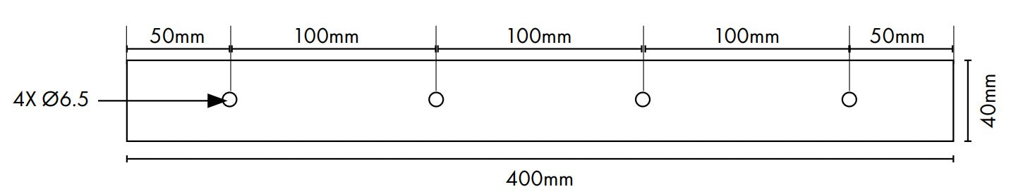 Aluminum Inline Joiner for Handrail Friction Insert - 400x40x1.2mm VISOR Balustrade Connector | Perfect for Staircase, Deck & Balcony Railings