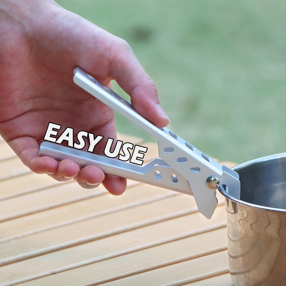 **Pan Gripper for Camping - 2 Pack Detachable Pot Handle Grips - Non-Slip Heat Resistant Cookware Accessories for Outdoor Kitchen, Picnic & Backpacking**