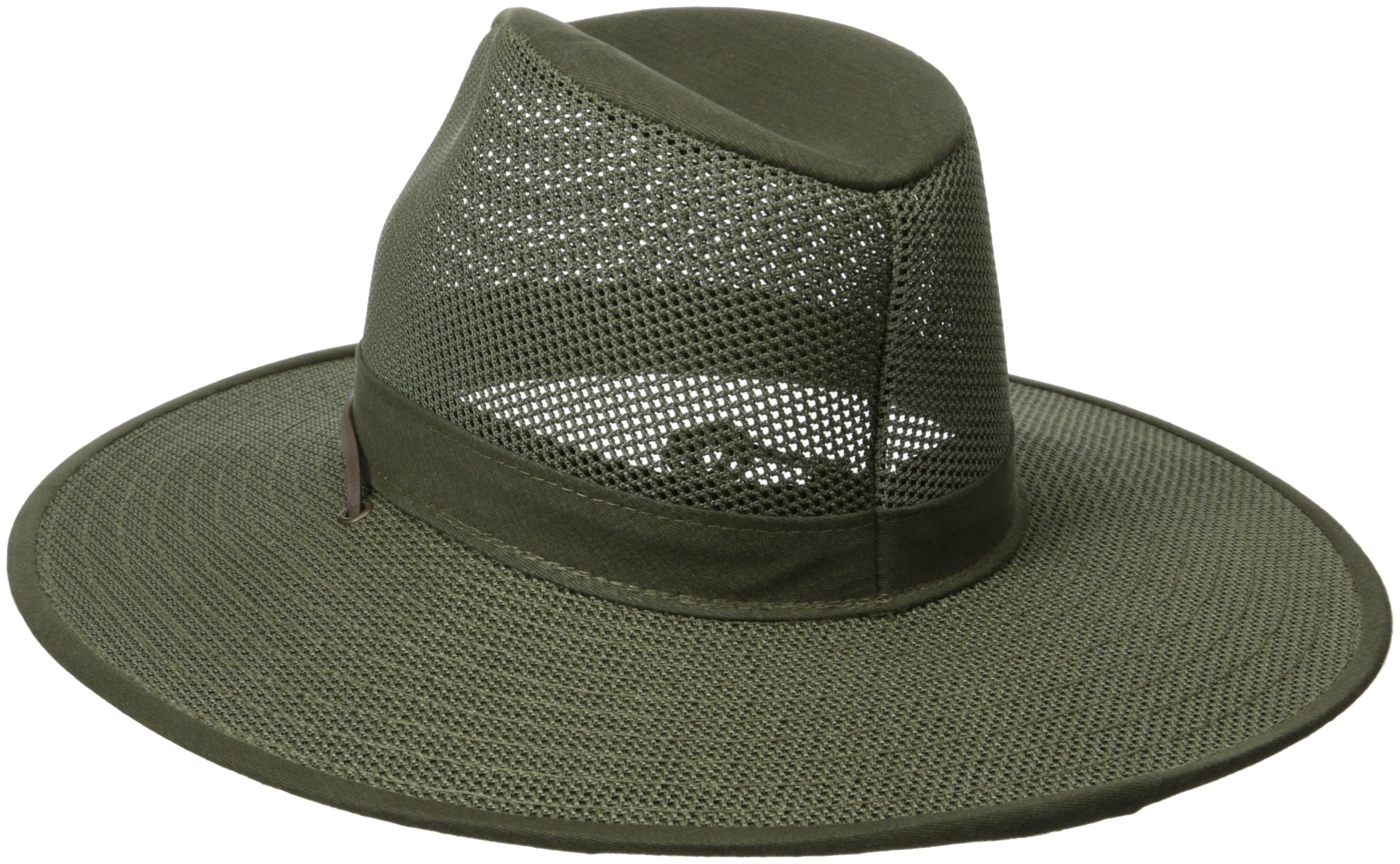 Henschel Aussie Breezer Crushable Soft Mesh Sun Hat for Men - Adjustable String Summer Outdoor Hat - Sun Protection for Hiking, Fishing, Beach & Travel - Olive Green