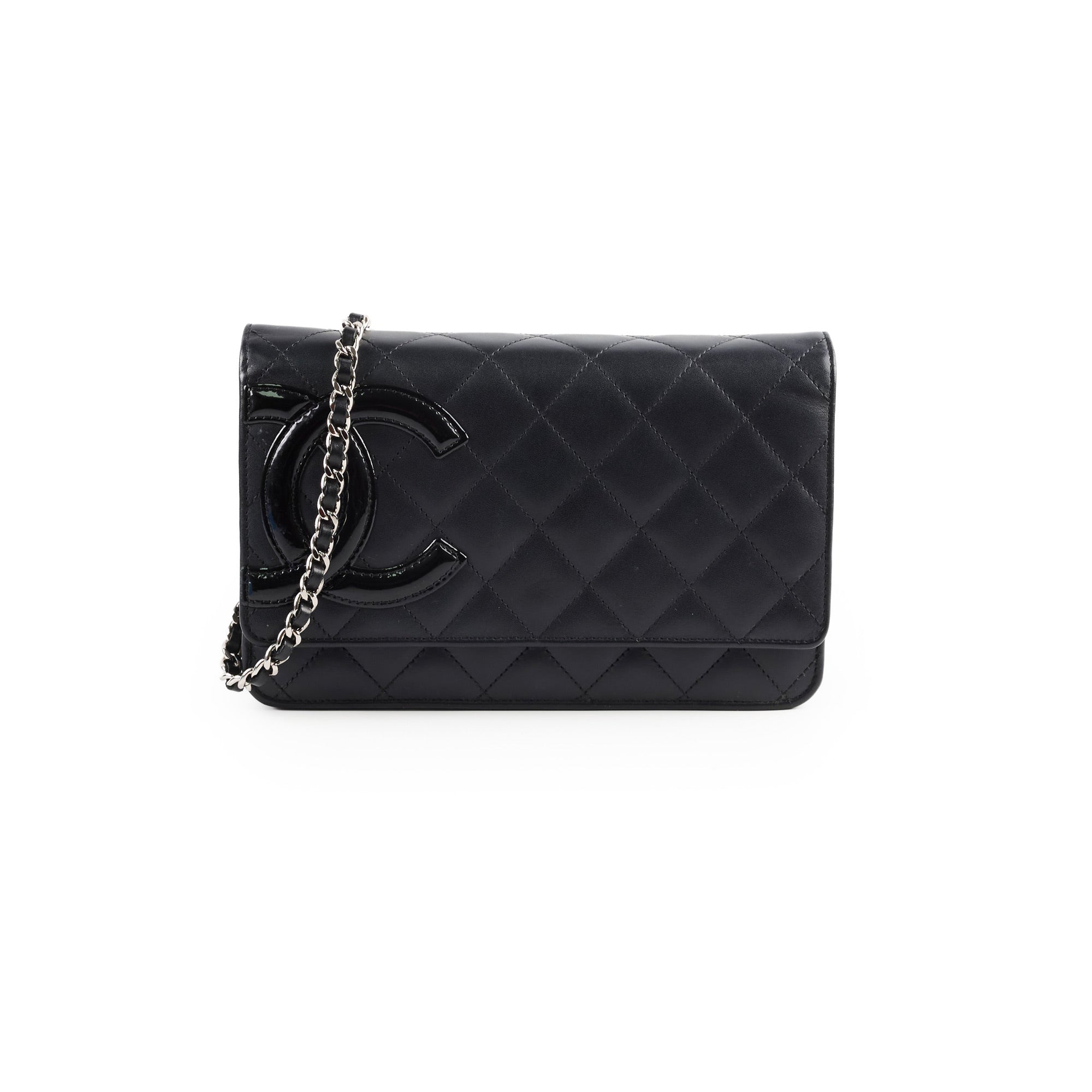 Chanel CC Cambon Wallet on Chain WOC Black Leather Crossbody Bag for Women | Luxury Designer Handbag for Evening Parties & Daily Use