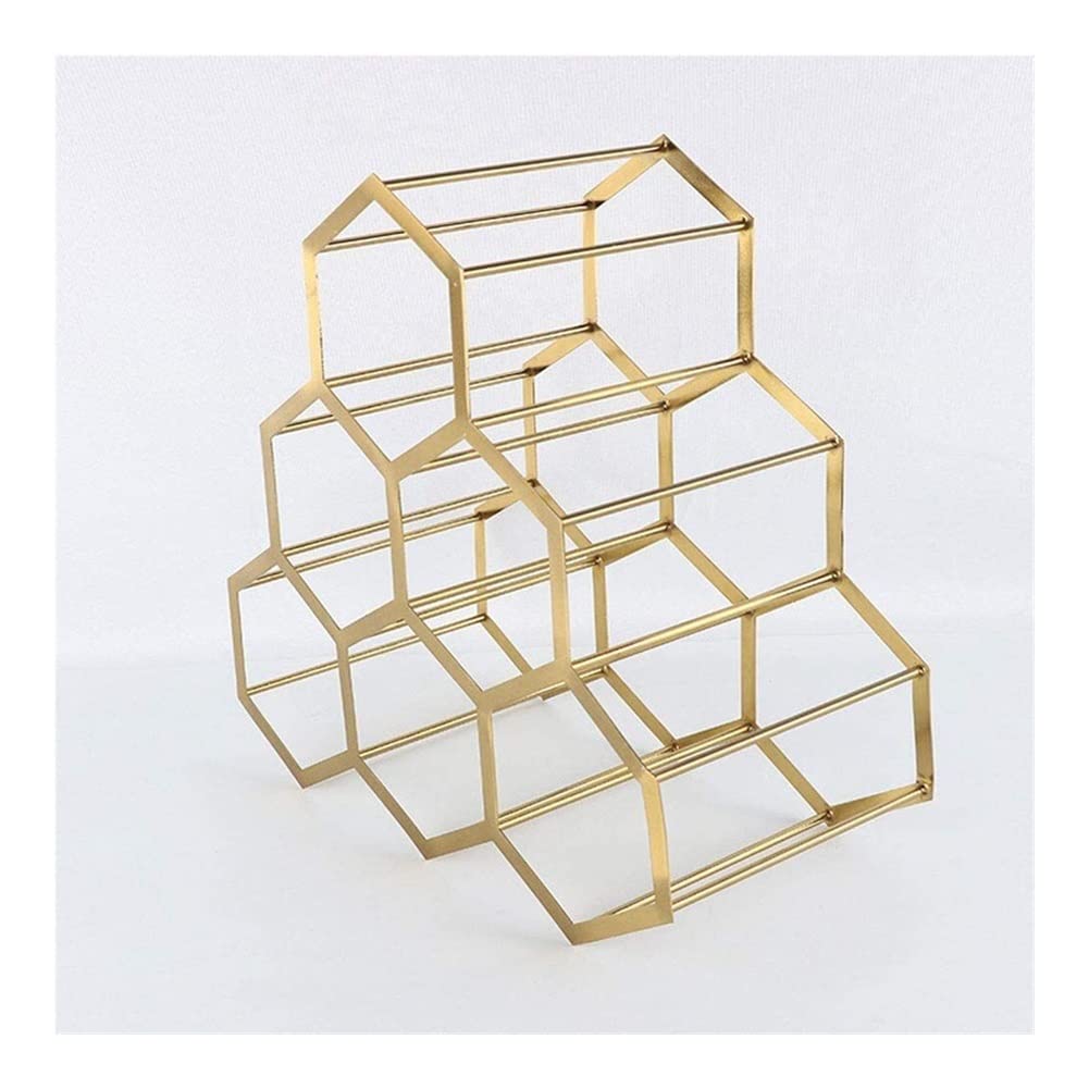 Hexagonal Wine Rack Countertop - Stackable 6-Bottle Wine Storage Holder for Red & White Wines | Space Saving Design for Kitchen, Bar, Dining Room & Home Decor