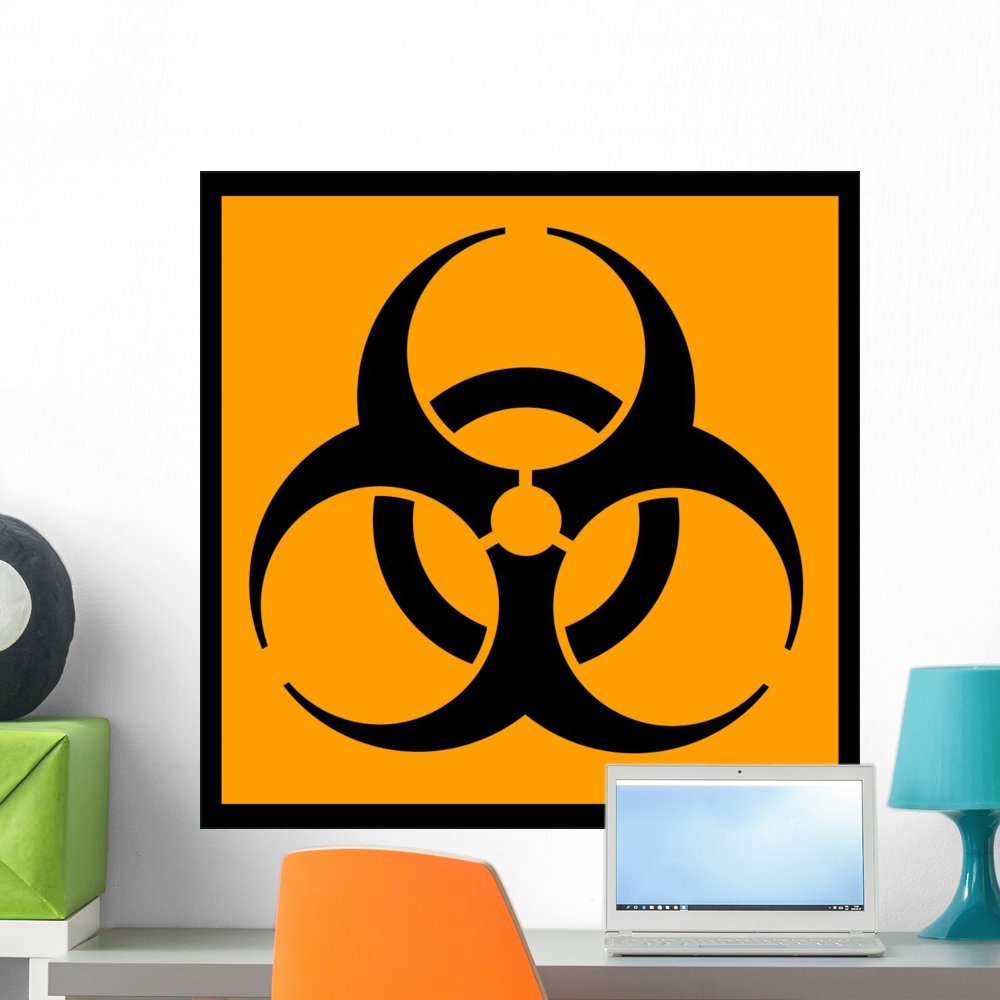 Radioactive Chemical Signs Peel and Stick Wall Decal - 24x24 Inches - Wallmonkeys WM153853 - Perfect for Labs, Science Classrooms & Industrial Safety