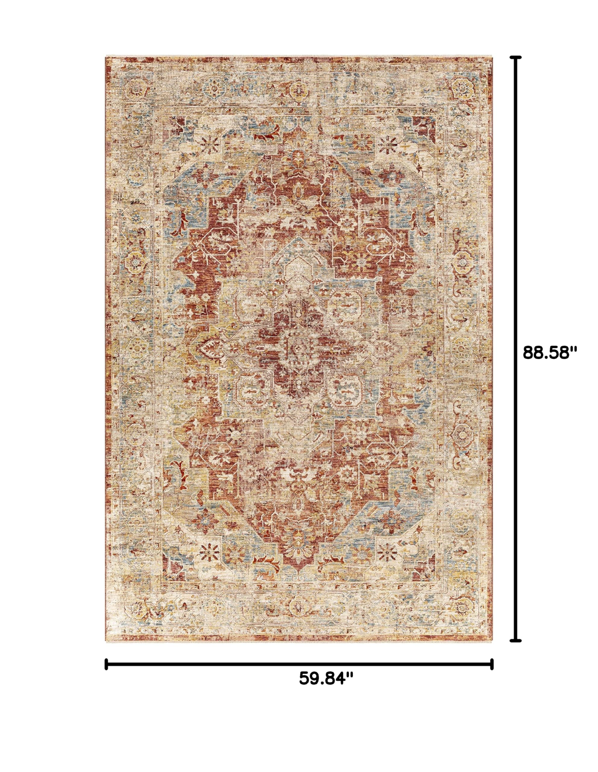 Hauteloom Lono Traditional Area Rug 5' x 7'5