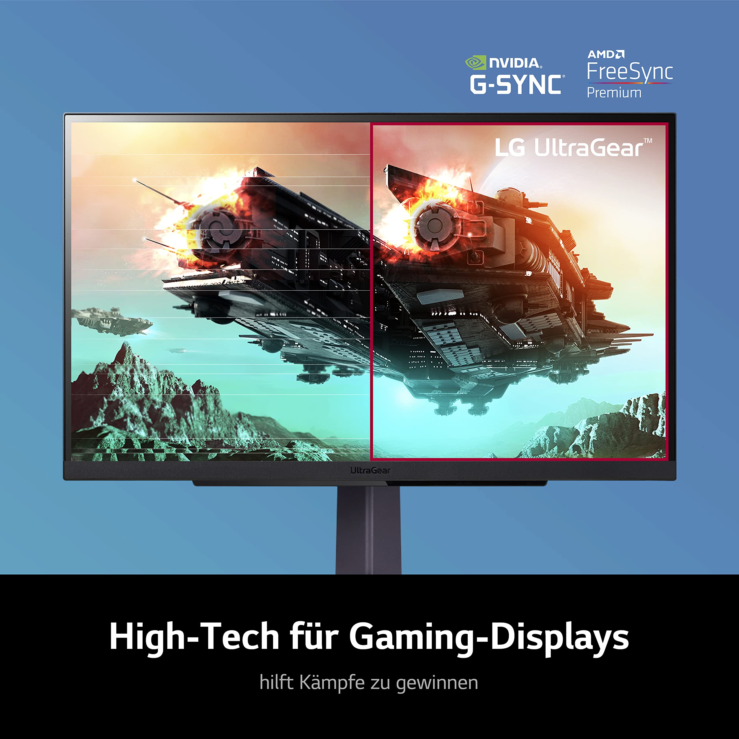 LG 27GS75QX-B UltraGear QHD 27-inch Gaming Monitor - 2560x1440 IPS Display, 1ms Response, 180Hz Refresh Rate, HDR10, NVIDIA G-Sync & AMD FreeSync Compatible - Perfect for Esports, FPS Gaming & Home Office Setup