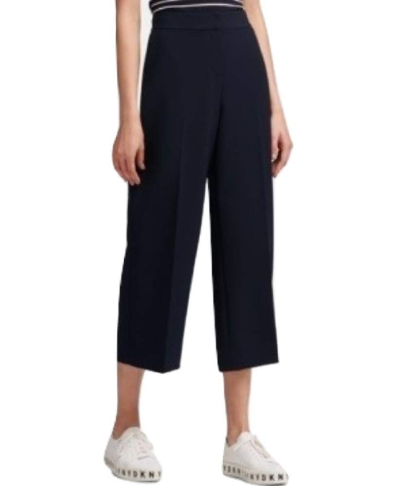 DKNY Women's Wide Leg Palazzo Cropped Pants - Comfortable High Waist Trousers for Work, Office & Casual Wear | Summer Fashion Stretch Fabric