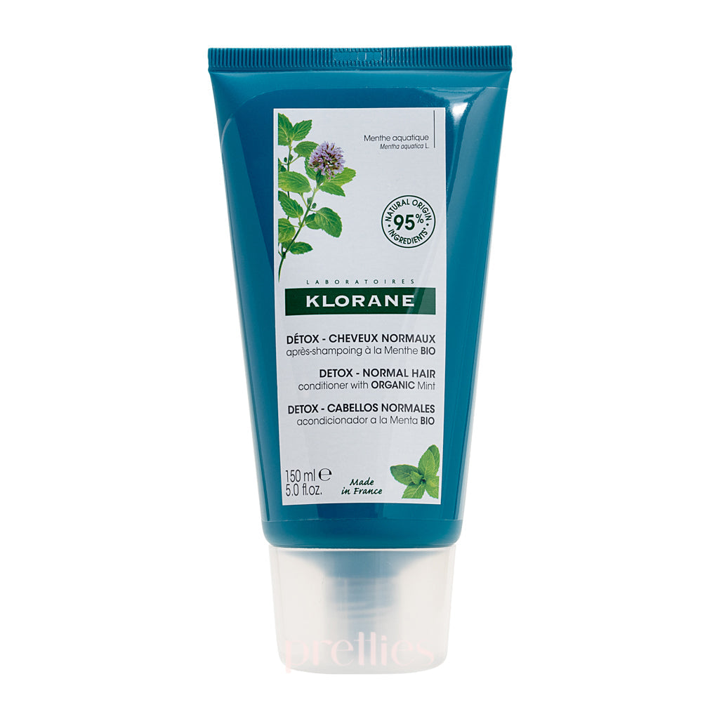 KLORANE Anti Pollution Conditioner with Aquatic Mint - 150ml for Dry & Damaged Hair - Protect & Hydrate Hair from Environmental Pollutants - Perfect for Urban Living & Daily Hair Care