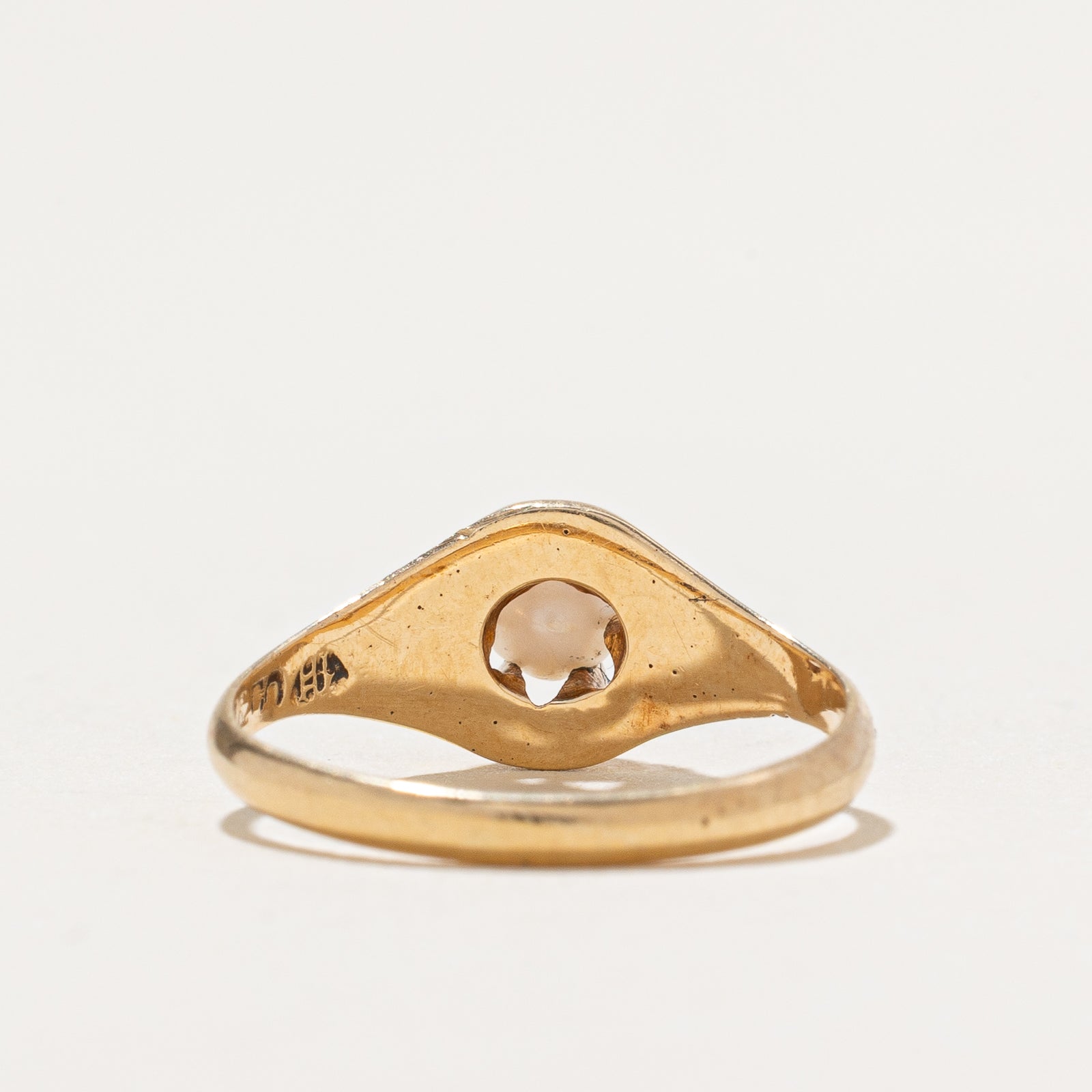 Elegant Solitaire Pearl Ring for Women - Size 4.25 | Classic Belcher Setting | Perfect for Weddings, Anniversaries & Special Occasions