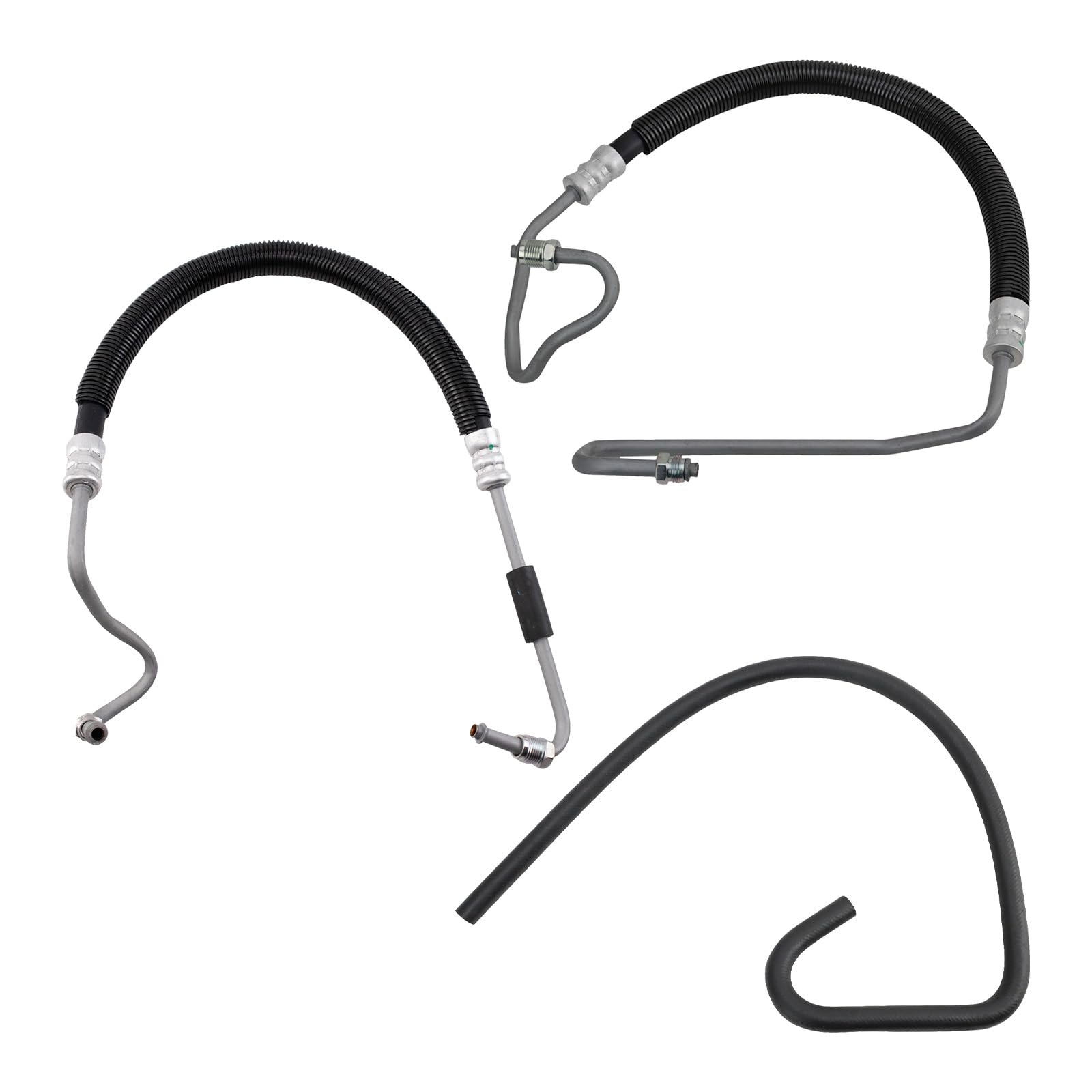 TRQ Power Steering Hose Replacement for 2001-2010 Chevrolet Silverado, GMC Sierra 1500 - Durable OEM Fit for Smooth Steering Performance | Perfect for Off-Roading & Daily Commuting