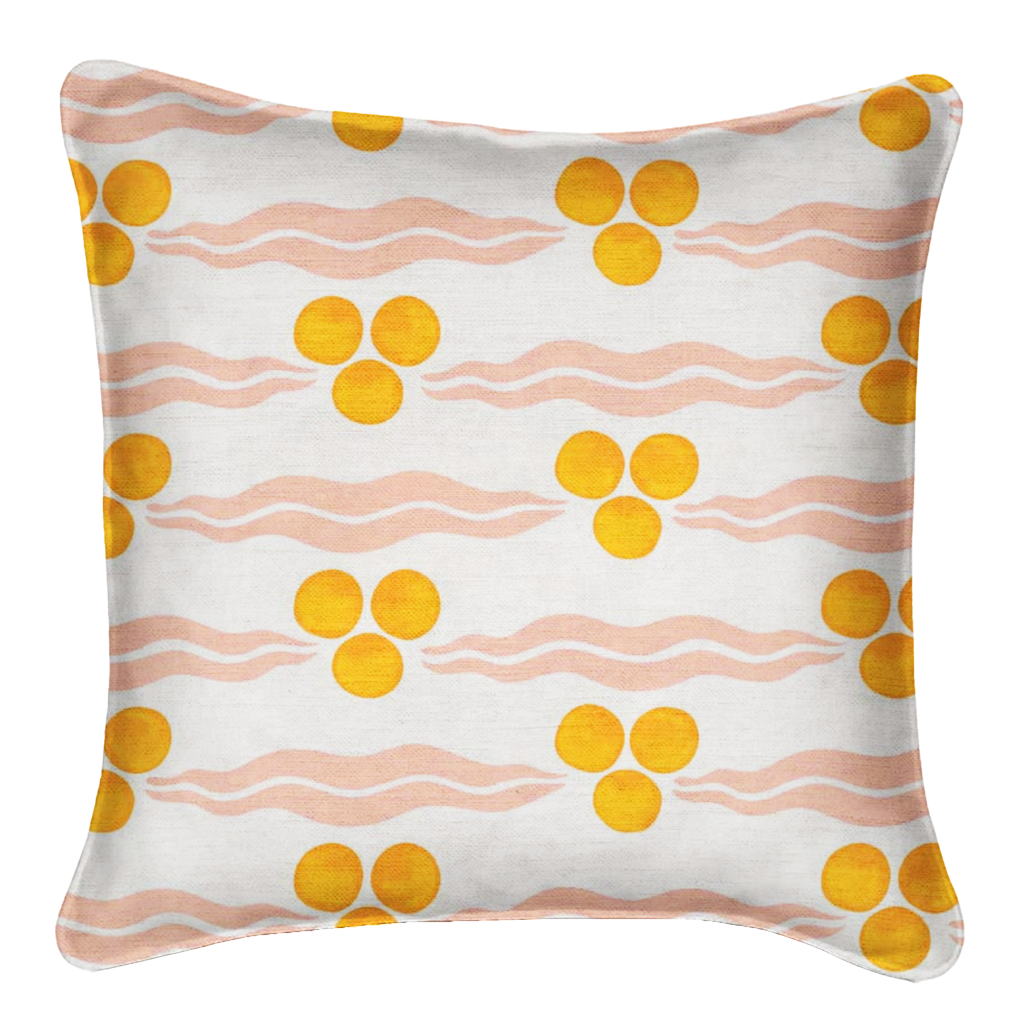 Premium Chintamani Marigold Pillow Cover - Decorative Floral Cushion Case for Sofa, Bed & Home Decor - Soft Cotton Pillow Sham for Living Room, Bedroom & Outdoor Use