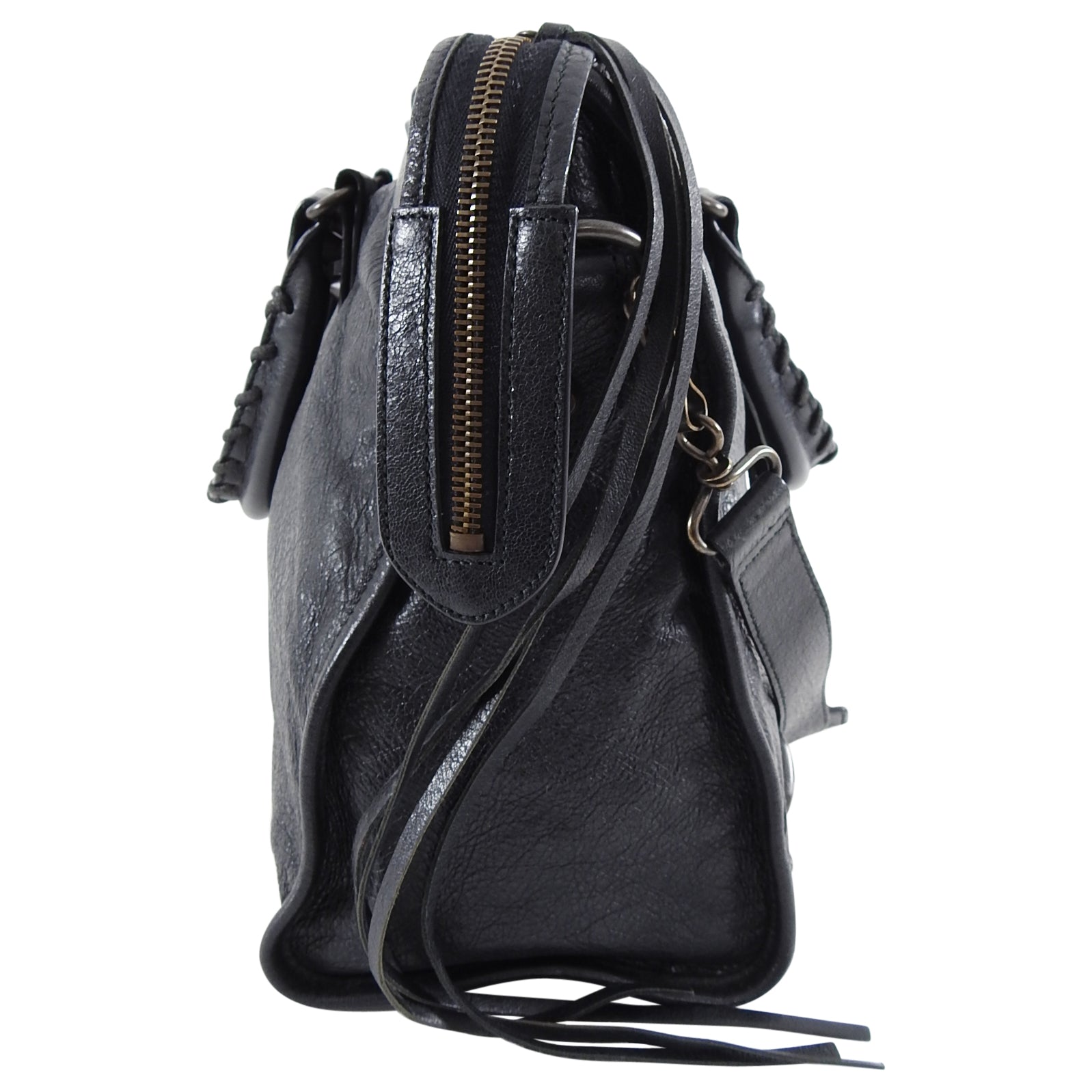 Balenciaga Black Classic Motocross City Bag - Luxury Designer Handbag for Women, Perfect for Daily Use, Work & Travel | Stylish Crossbody Shoulder Bag