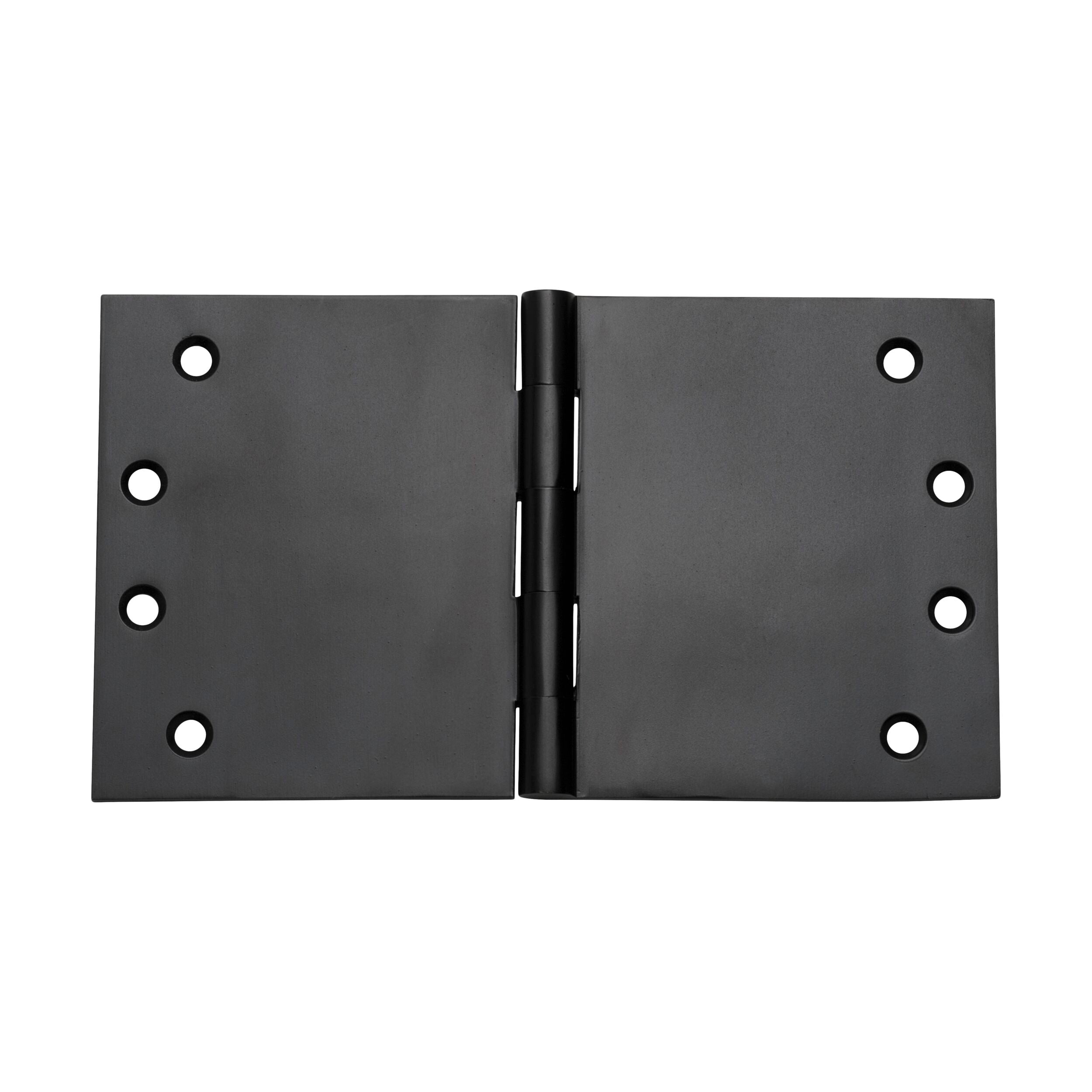2992 Heavy Duty Hinge - Matte Black, 100mm x 175mm (H x W) - Broad Butt Door Hinges for Cabinets, Furniture & Industrial Use