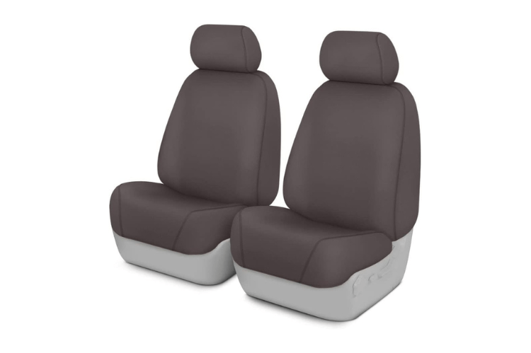 Covercraft SS3245PCGY Polycotton Seat Covers for Chevy Silverado 2500HD/3500HD (1999-2002) - Custom Fit Front Seat Protectors in Grey | Durable Truck Seat Covers for Work & Daily Commute