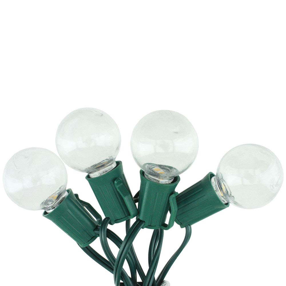 LITE-WAY 25ft Commercial Grade LED String Lights - Indoor/Outdoor Holiday Lights with 25 Shatterproof Clear Globe Bulbs | Energy Saving Christmas Decor for Patio, Garden, Party & Wedding Decoration