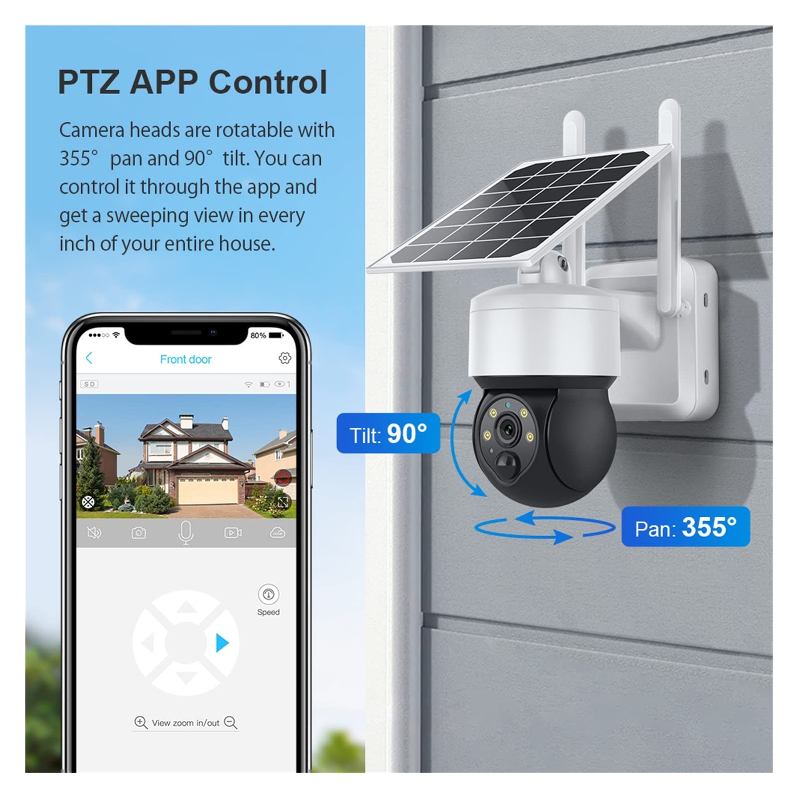 5MP Solar Wireless Security Camera Outdoor - 4G SIM & WiFi Security Cam with 12000mAh Battery, PIR Motion Detection, Night Vision for Home Security, Farm Monitoring & Construction Site Surveillance
