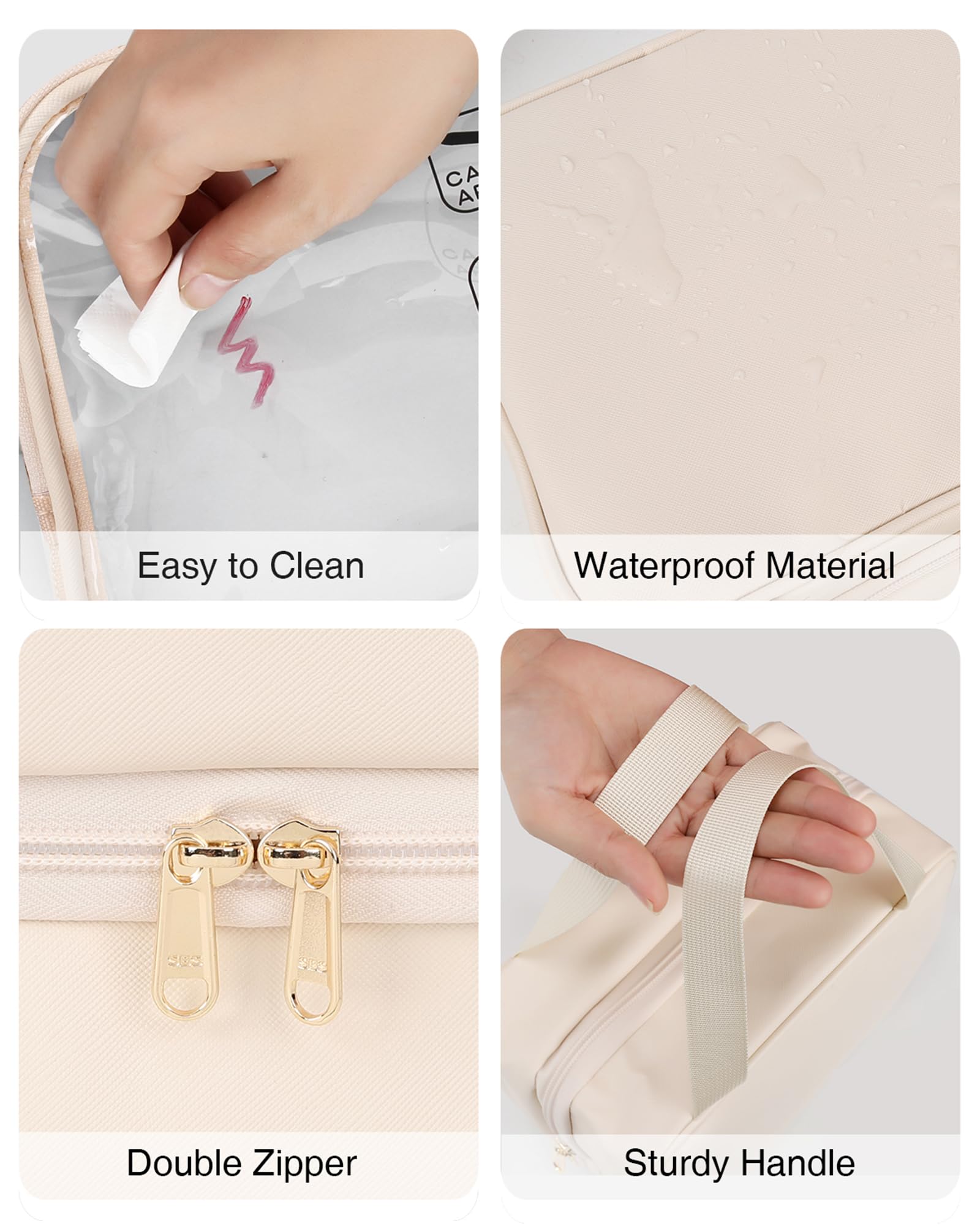 TSA Approved Clear Toiletry Bag - Waterproof Travel Cosmetic Organizer for Women & Men | Perfect for Air Travel & Bathroom Storage