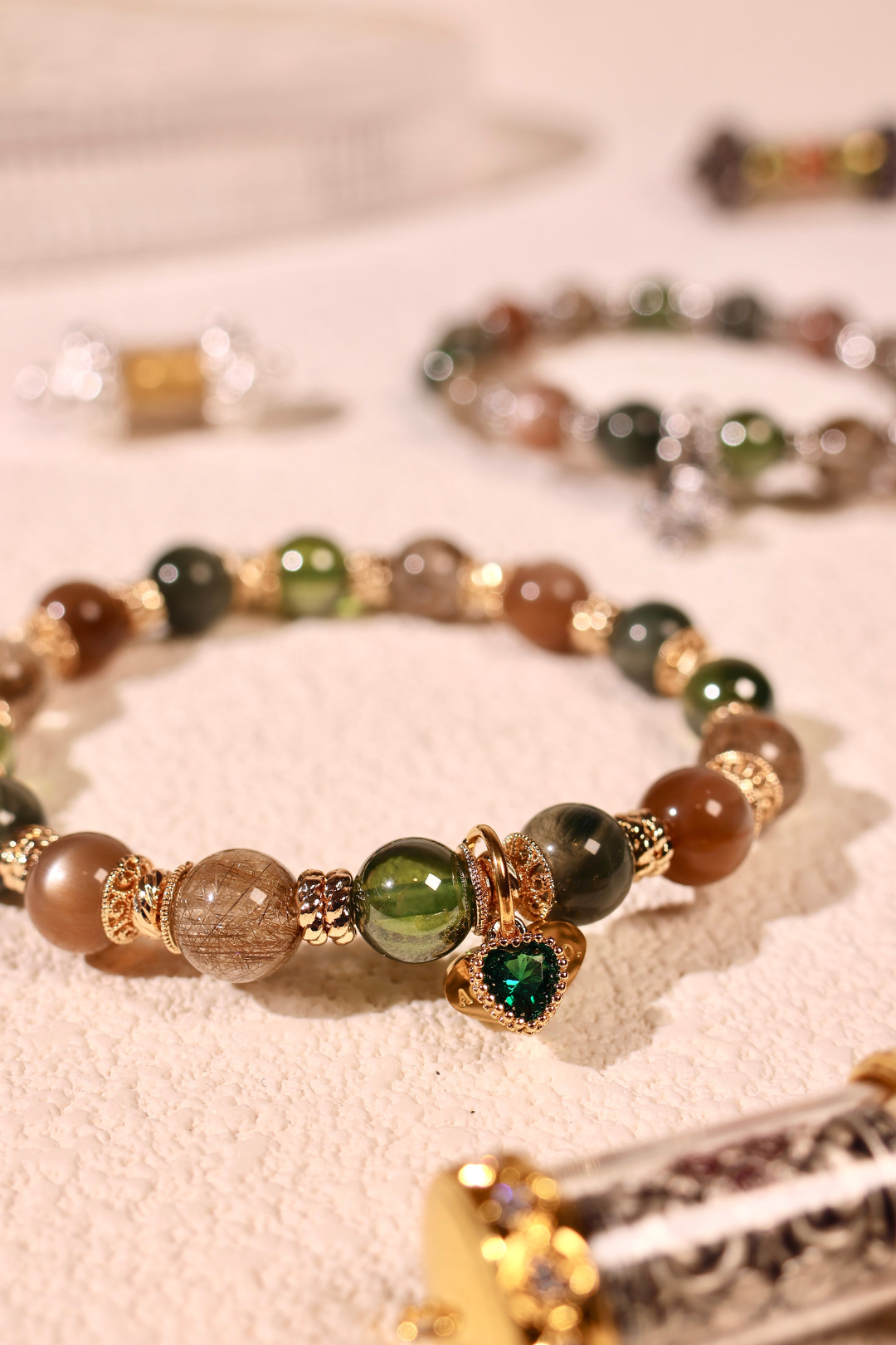 INTENTION 8mm 2.0 Success & Abundance Bracelet - Genuine Gemstone Beaded Stretch Bracelet for Wealth, Luck & Positive Energy | Perfect for Meditation, Yoga & Daily Motivation