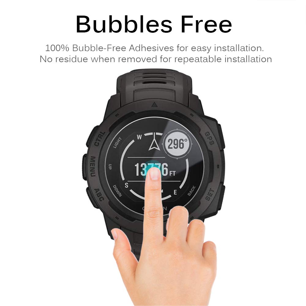 [10+2 Pack] Compatible Garmin Instinct Screen Protector with Charger Port Protector - Anti-Dust Silicone Plug & Tempered Glass Screen Film for Garmin Instinct Smartwatch - Perfect for Outdoor Sports, Hiking & Daily Protection