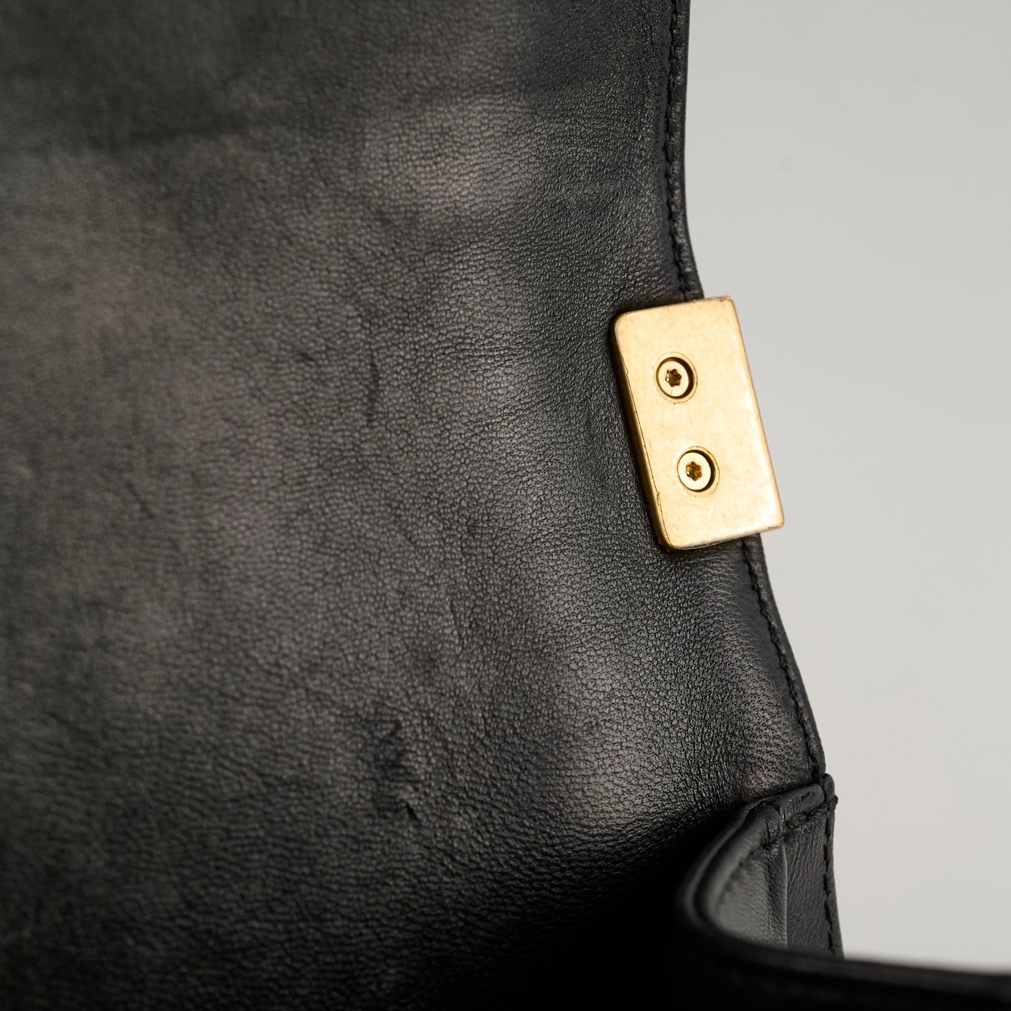 Chanel Old Medium Boy Bag in Black Lambskin Leather - Luxury Handbag for Women, Perfect for Evening Events & Daily Use