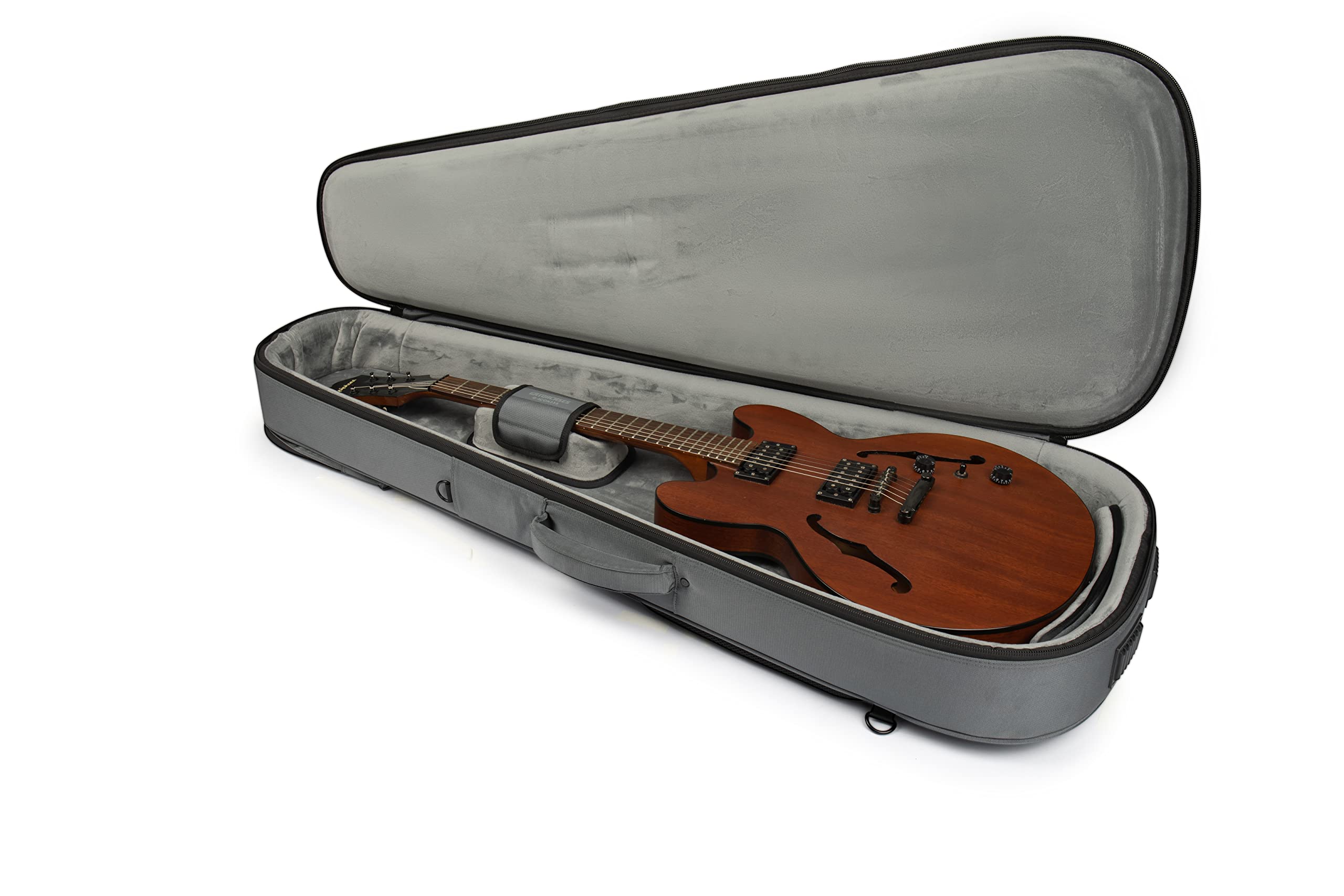 Gator G-ICON335-GRY ICON Series Premium Weatherproof Gig Bag for 335-Style Guitars - TSA Lock Compatible, Durable Zipper Pulls, Grey | Perfect for Travel, Gigging & Music Storage