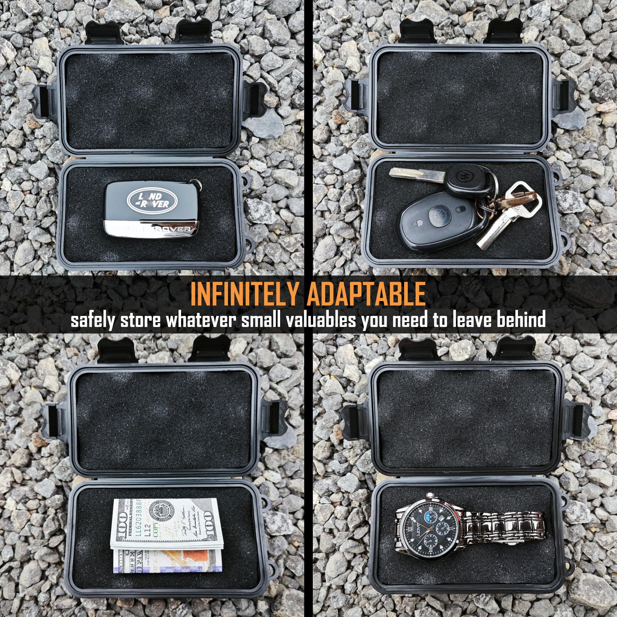 Waterproof Magnetic Key Holder for Car - Under Vehicle Hidden Key Box with Strong Magnet | Splash Resistant Outdoor Key Hider for Spare Keys | Perfect for Emergency Access, Road Trips & Outdoor Adventures