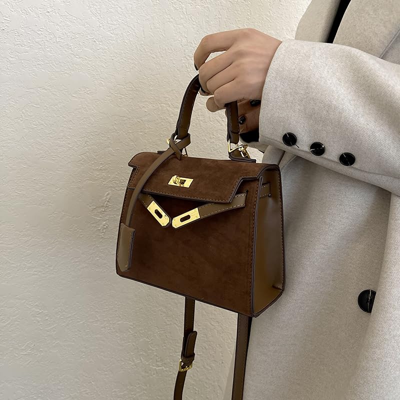 Stylish Leather Mini Satchel Bag for Women - Top Handle Shoulder Purse with Adjustable Strap, Perfect for Work, Travel & Everyday Use