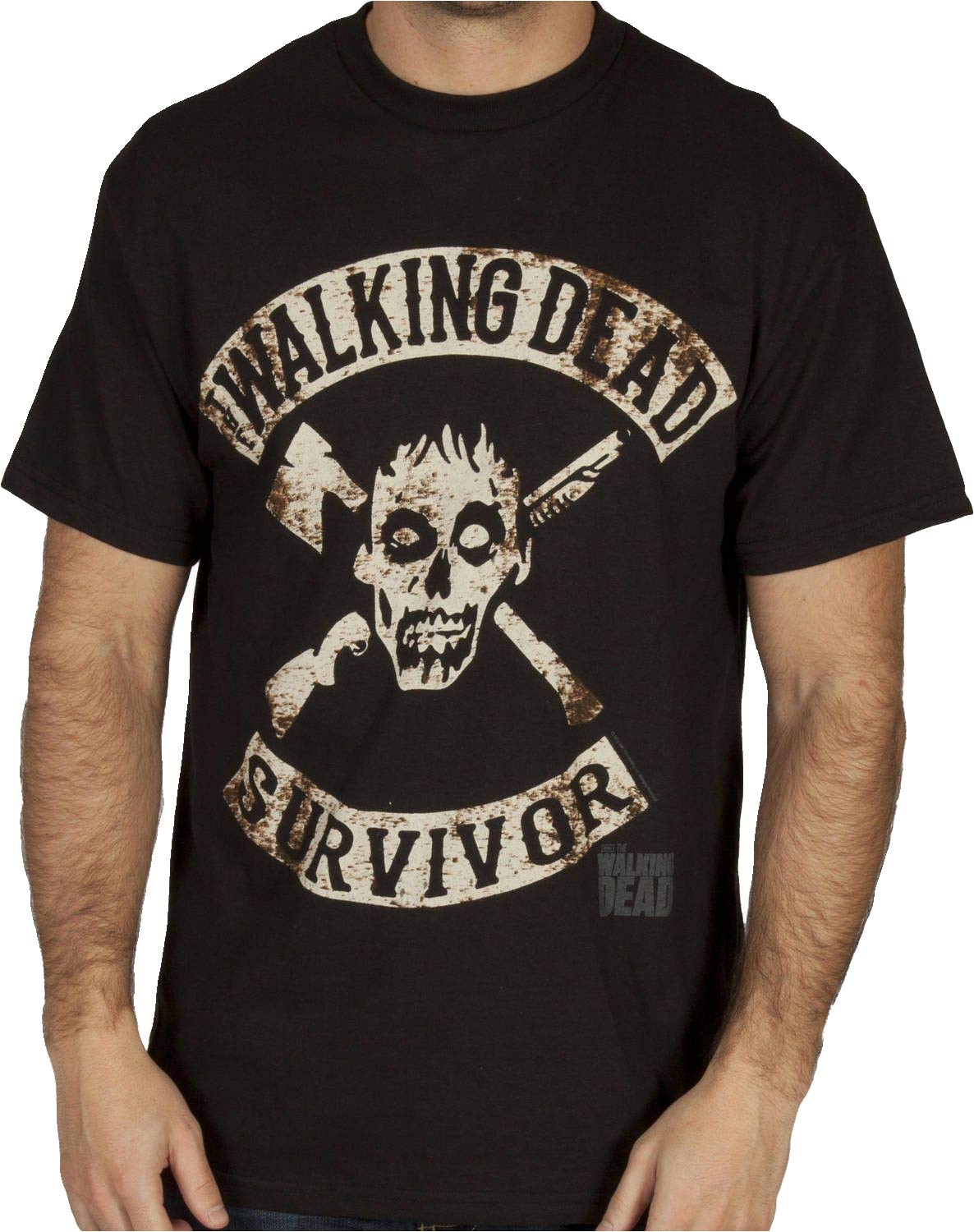 The Walking Dead Survivor Graphic T-Shirt - 3XL Black Cotton Tee for Men & Women | Perfect for Halloween, Cosplay, and TV Show Fans
