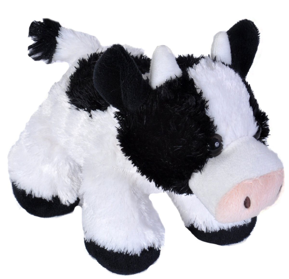 Wild Republic 7-inch Cow Plush Stuffed Animal - Soft Hug’Ems Plush Toy for Kids, Perfect for Cuddling, Gifts, and Nursery Decor