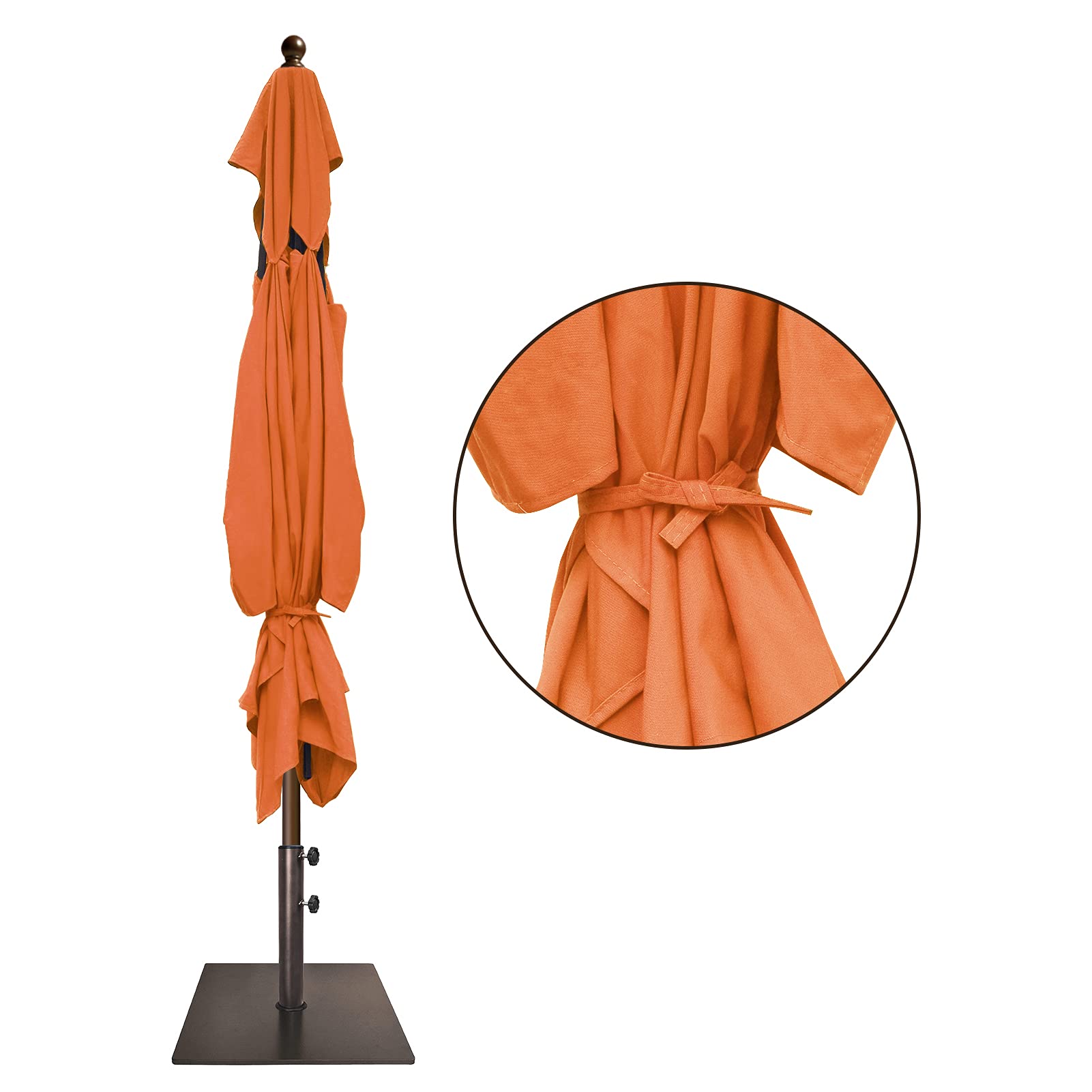 EliteShade USA 10-Year Fade-Resistant 6.5x10Ft Rectangle Patio Umbrella with Ventilation - Outdoor Market Umbrella for Dining Table, Garden, Poolside & Backyard (Rustproof)