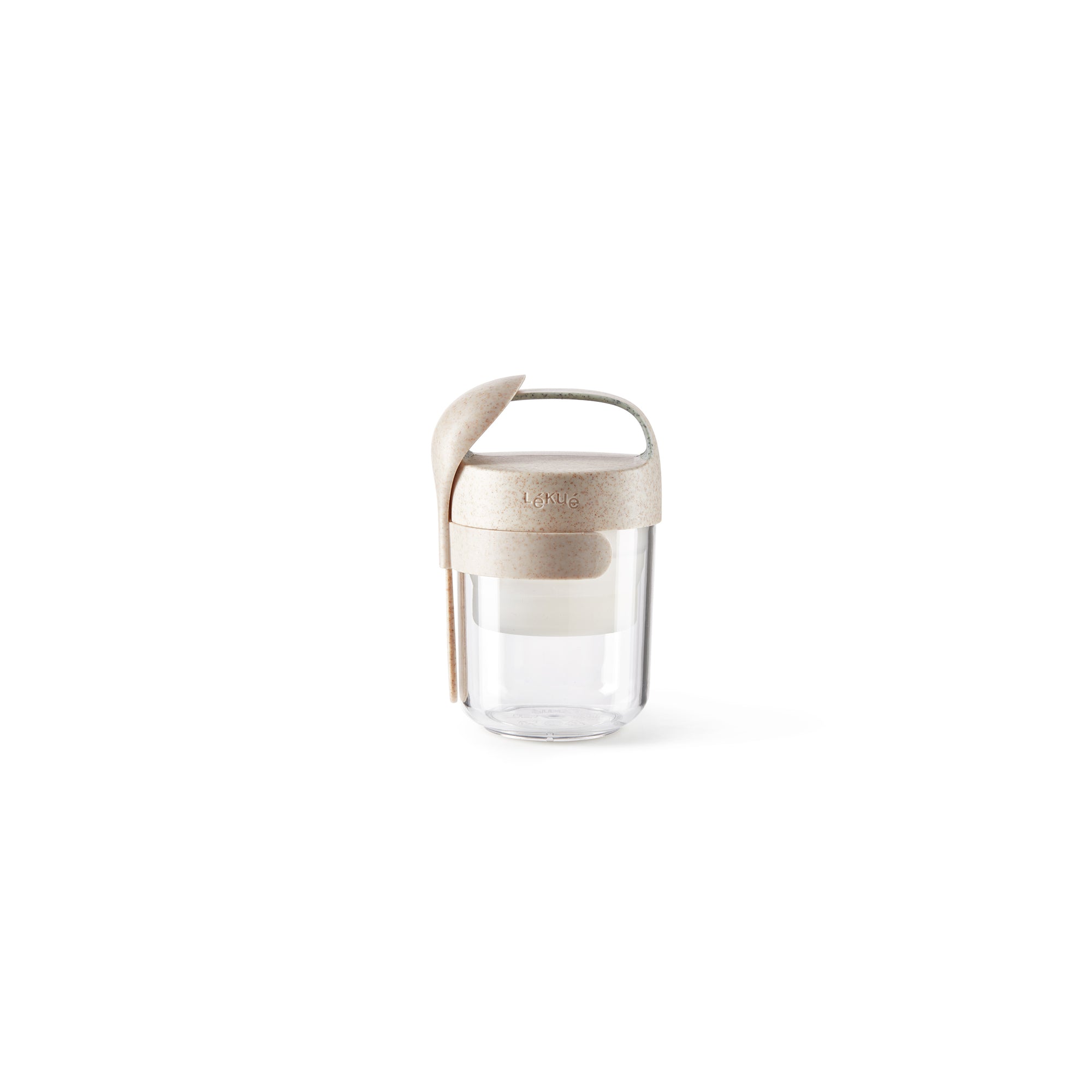 Organic Portable Jar with Spoon - 400ml Leak-Proof Food Container for Meal Prep, Snacks & On-the-Go Eating