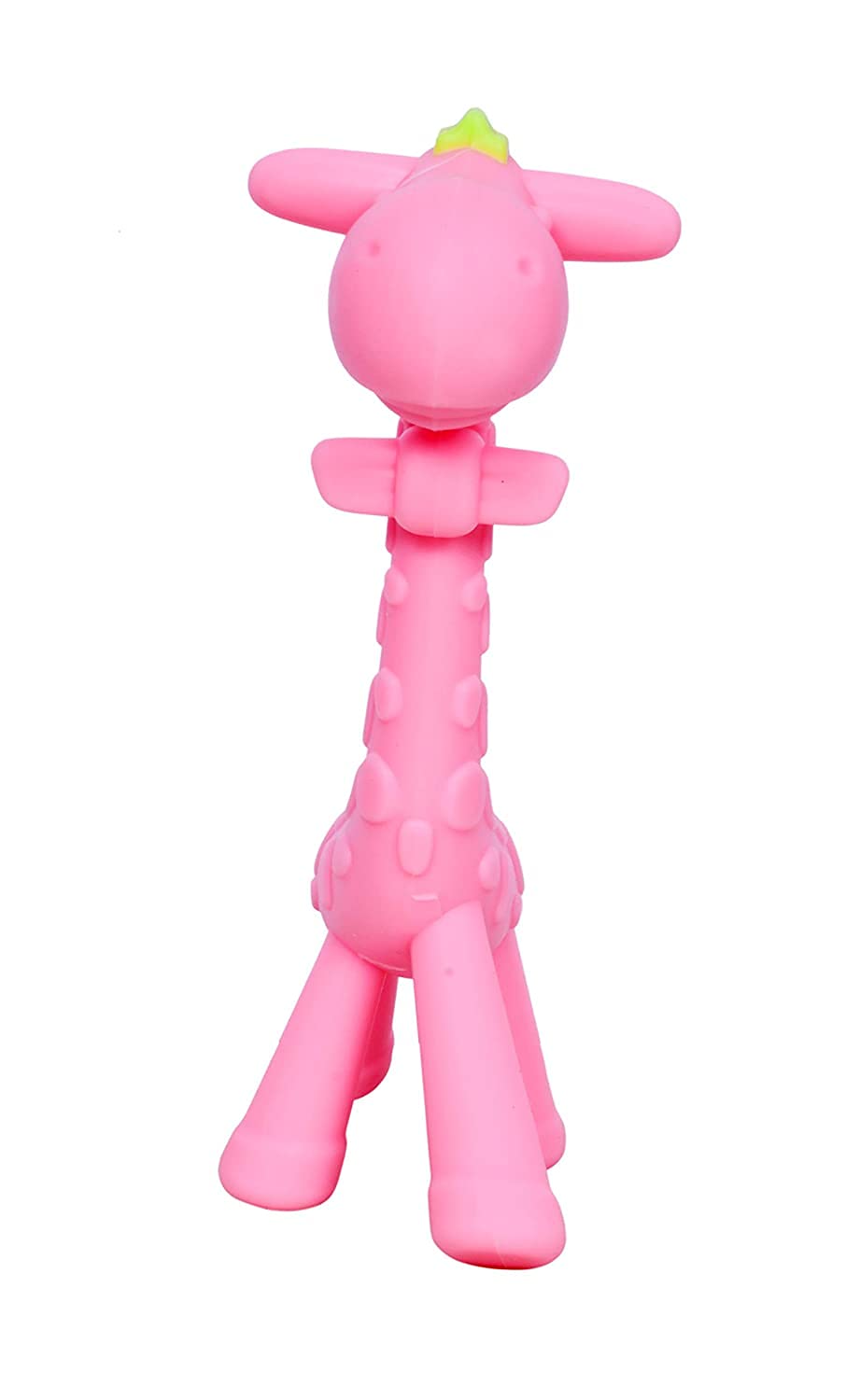 **Aplam Chaplam BPA-Free Silicone Baby Teether for 6-12 Months | Soft Chew Toy for Soothing Sore Gums | Safe for Infants & Toddlers | Giraffe Pink Combo Pack – Perfect for Home, Travel & Daycare**