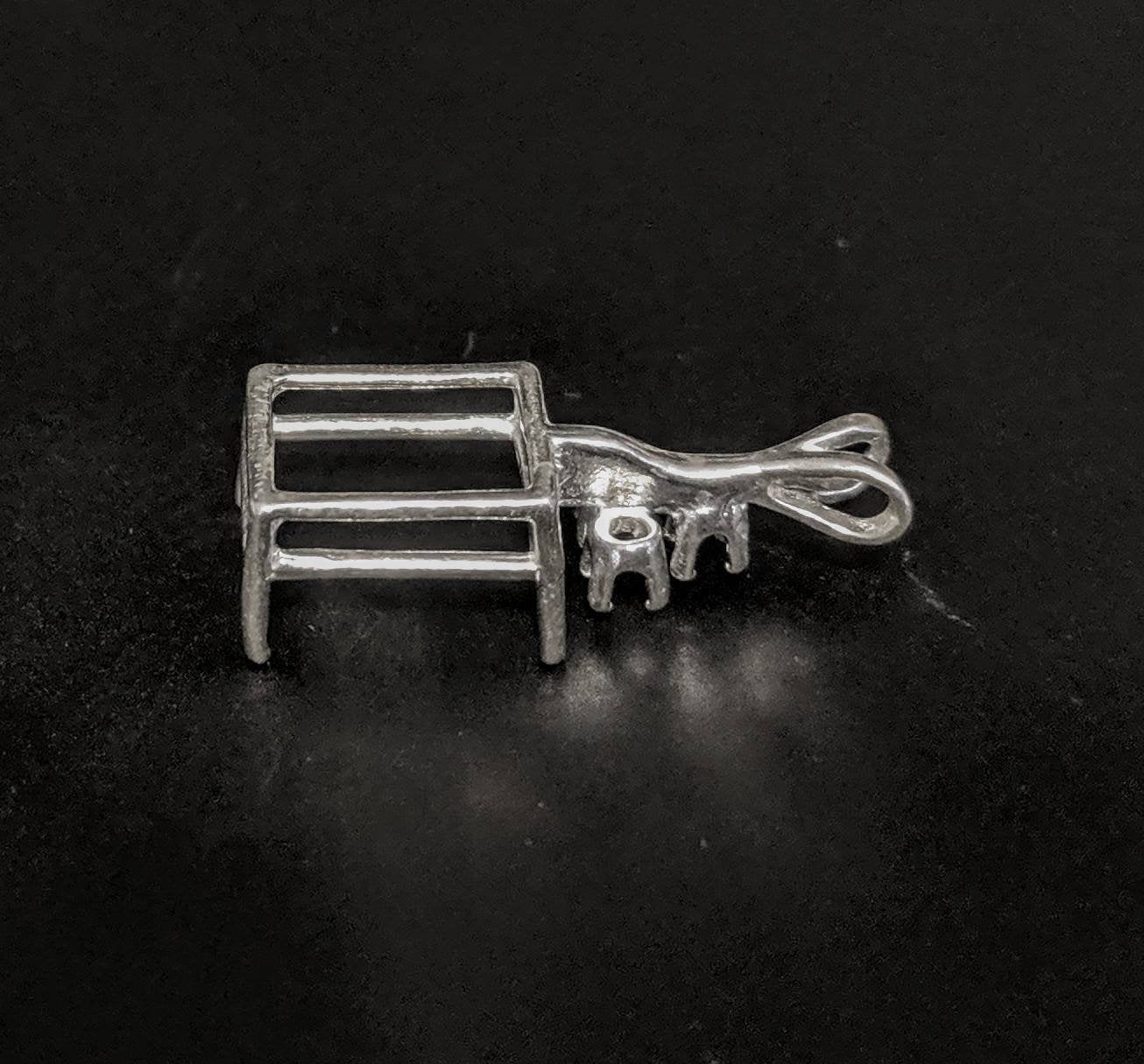 6x4mm & 14x10mm Emerald Cut Sterling Silver or 14K White/Yellow Gold Pendant Setting with Accent Stones | Handcrafted in USA | Perfect for Necklaces, Jewelry Making & Gift Giving