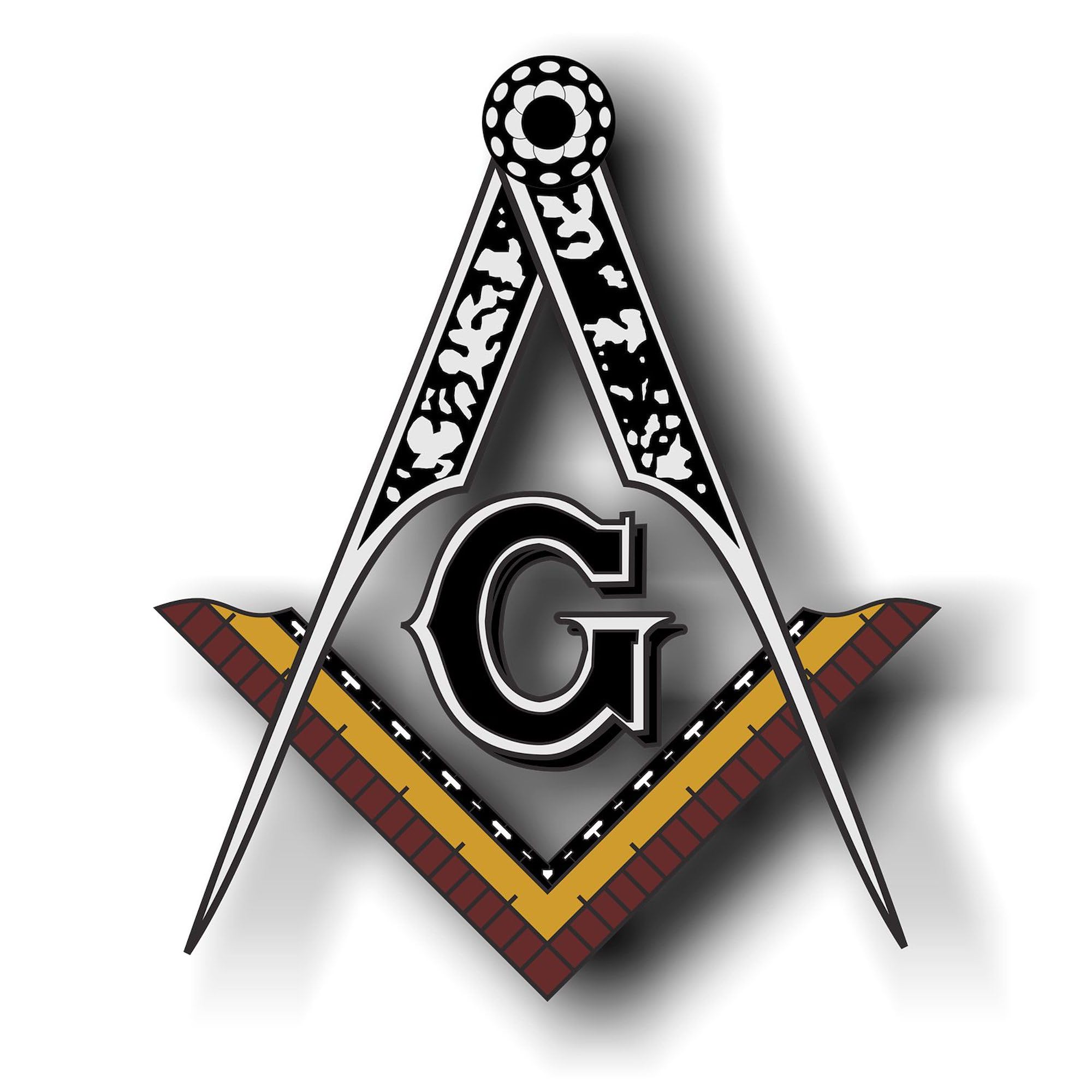 Masonic Square and Compass Car Decal - 3x3 Inch Durable Bumper Sticker for Cars, Trucks & Laptops - Perfect for Freemason Brotherhood Gifts & Vehicle Accessories