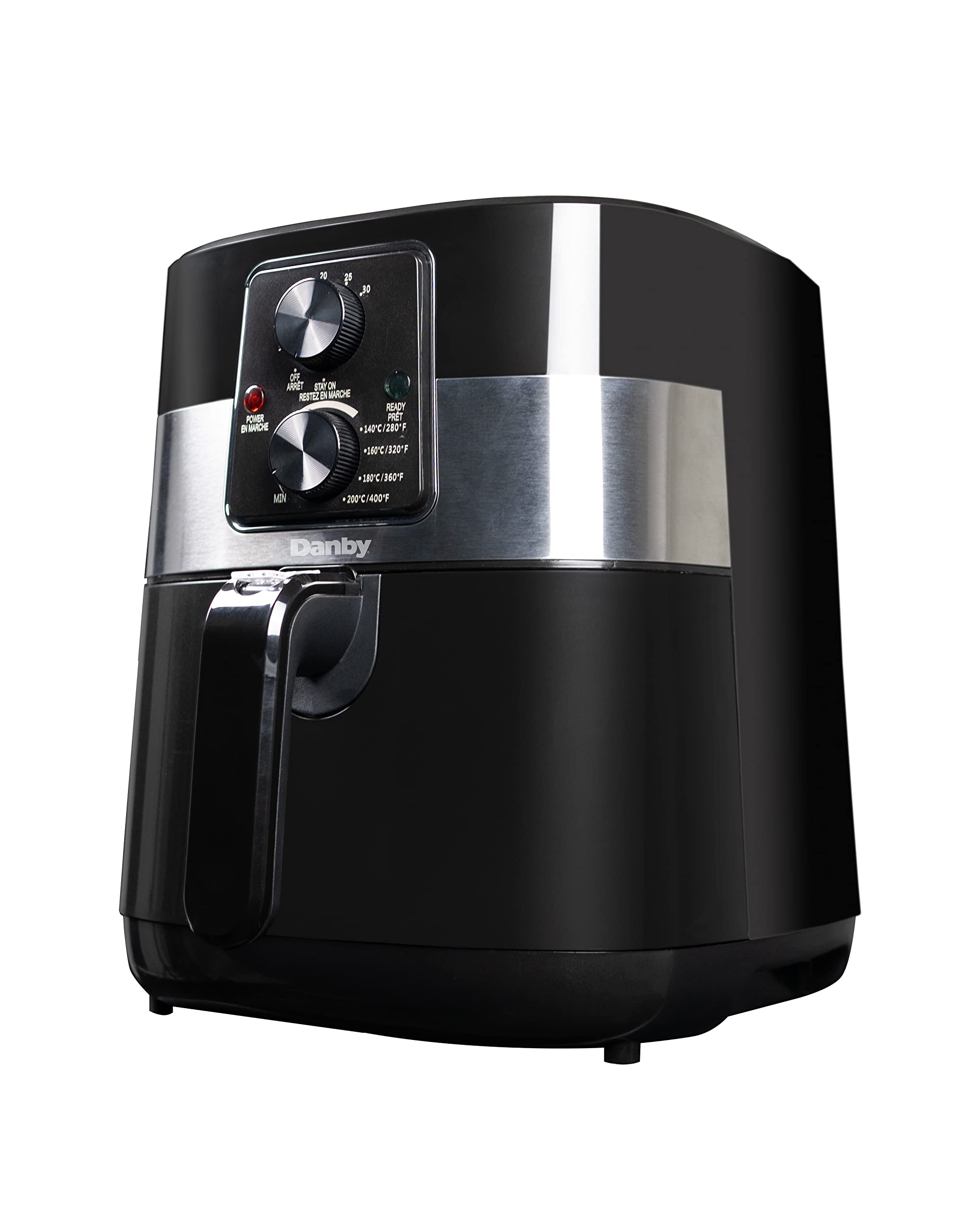 Danby DBAF03224BD11 3.2 Quart (3.5L) Black Air Fryer with Digital Timer, Adjustable Temperature Control & Removable Basket - Perfect for Healthy Cooking, Snacks & Family Meals