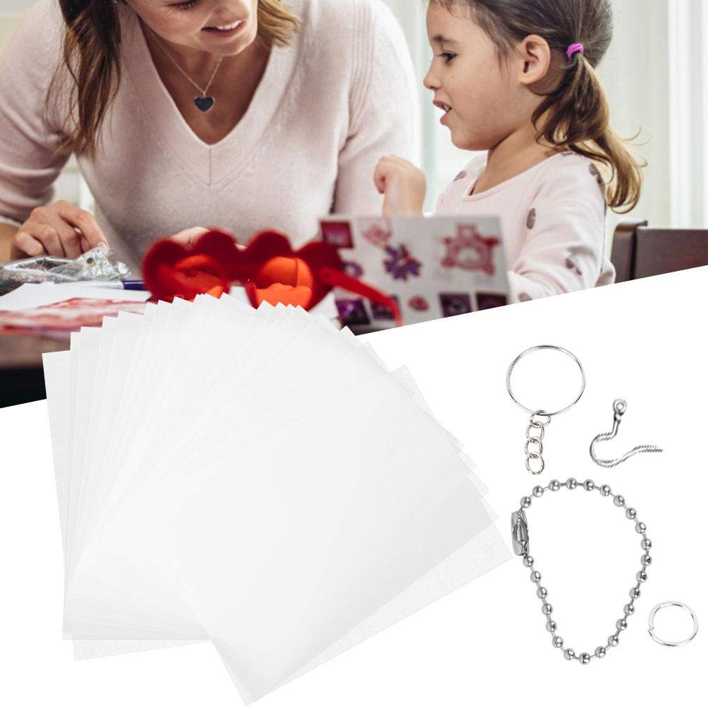 Printable Heat Shrink Film Set for DIY Crafts - Make Custom Earrings, Brooches & Keychains - Shrinkable Plastic Sheets for Jewelry Making & Gift Wrapping (20145-2#) - Perfect for Handmade Gifts, Party Favors & Small Business Packaging