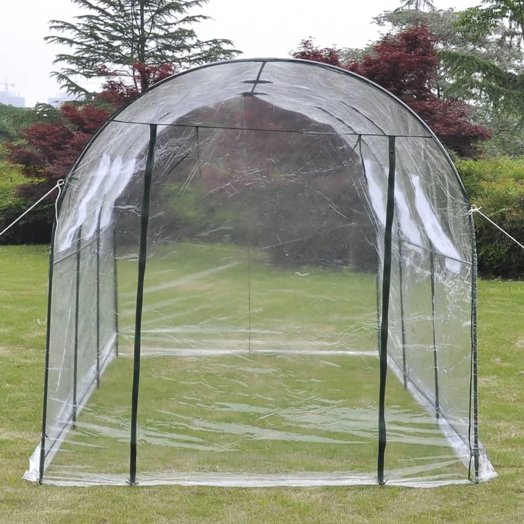 vidaXL Large Outdoor Greenhouse - Portable & Weather-Resistant PVC Cover with Powder-Coated Steel Frame | Easy Assembly Zipped Door | Perfect for Gardening, Plant Growing & Backyard Use