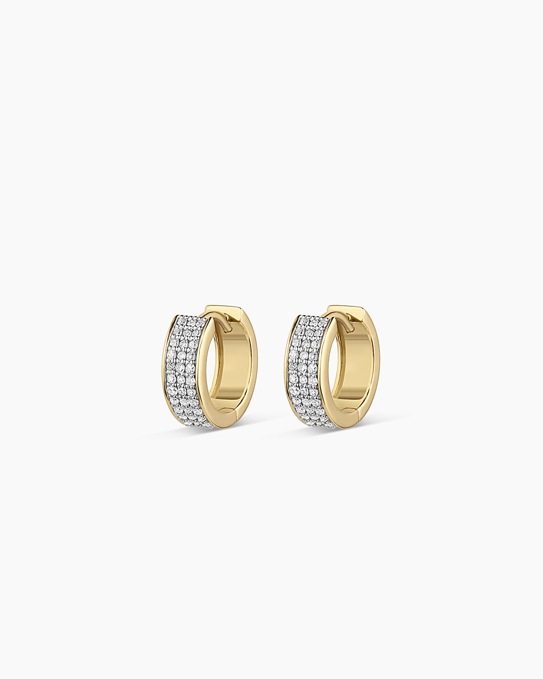 Diamond Rose Huggie Earrings for Women - Elegant & Dainty Hoop Earrings for Everyday Wear | Perfect for Parties, Weddings & Gifts