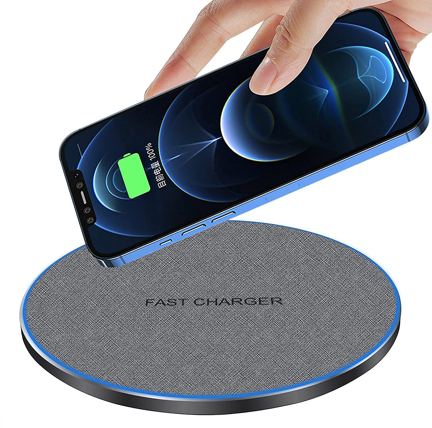 20W Fast Wireless Charging Pad - Qi-Certified Wireless Charger Compatible with iPhone 16 Pro Max/15/14/13/12/11/X/XS/8 Plus, AirPods Pro/4, Samsung Galaxy S25/S24/S23/S22/S21/S20/S10/Note 20/10 (Grey) - Perfect for Bedside, Office & Car Use