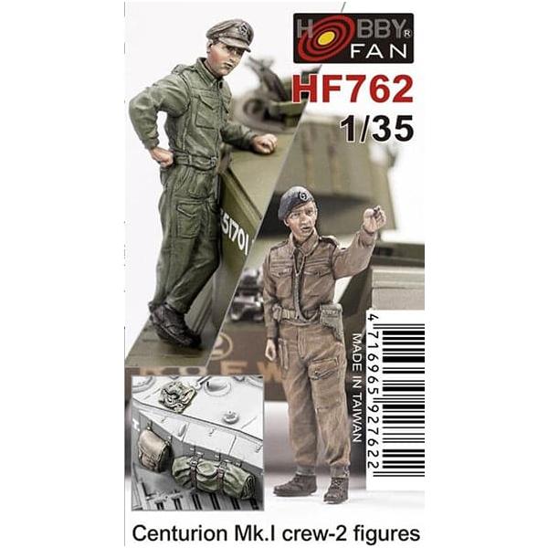 AFV HF762 1/35 Scale Centurion MK.1 Tank Crew - 2 Highly Detailed Military Model Figures for Wargaming, Diorama & Collectors - Perfect for Historical Displays and Scale Modeling Projects