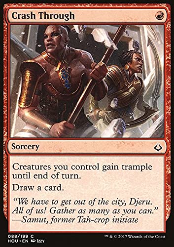 Magic: The Gathering Singles - Crash Through (88) Hour of Devastation HOU - Red MTG Card for Collectors & Players - Perfect for Deck Building & Tournaments