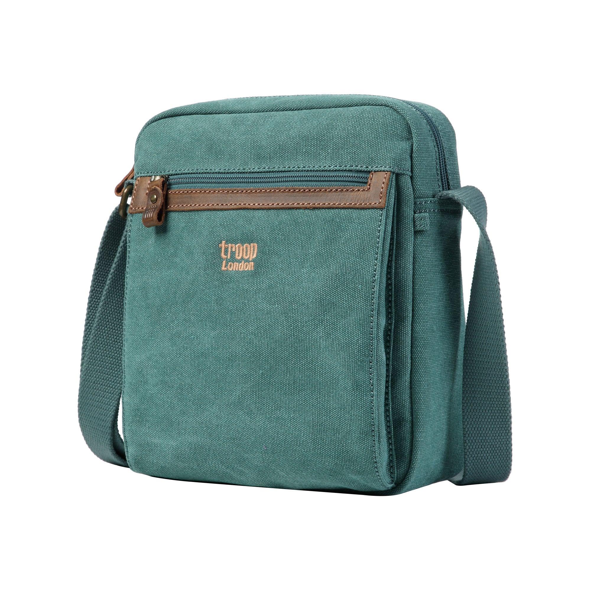 Troop London Classic Canvas Crossbody Bag for Men & Women - Stylish & Durable Shoulder Bag for Travel, Work & Everyday Use