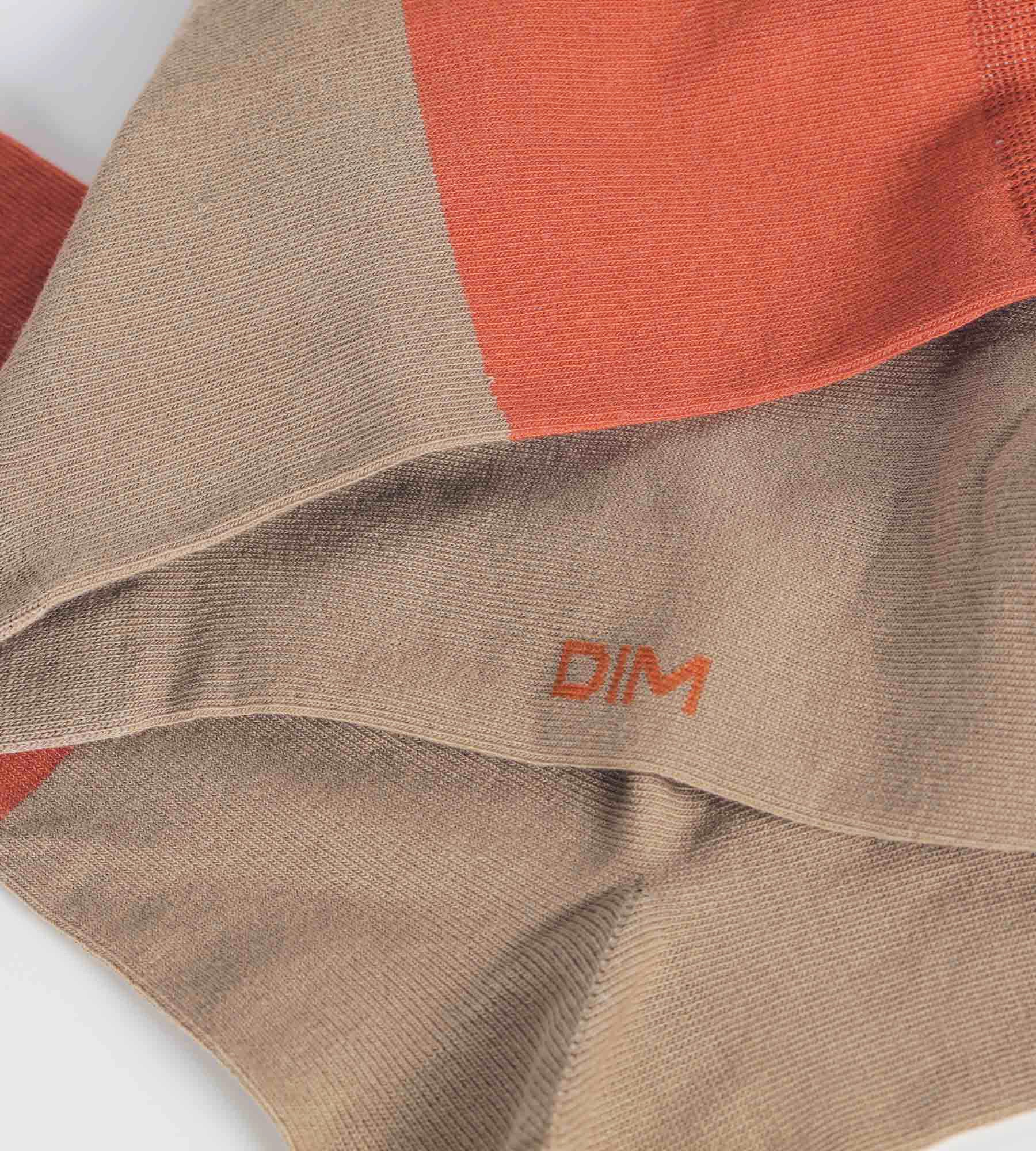 Men's Cotton Colorblock Socks - Praline Dim Style | Comfortable & Stylish for Casual Wear, Work & Everyday Use